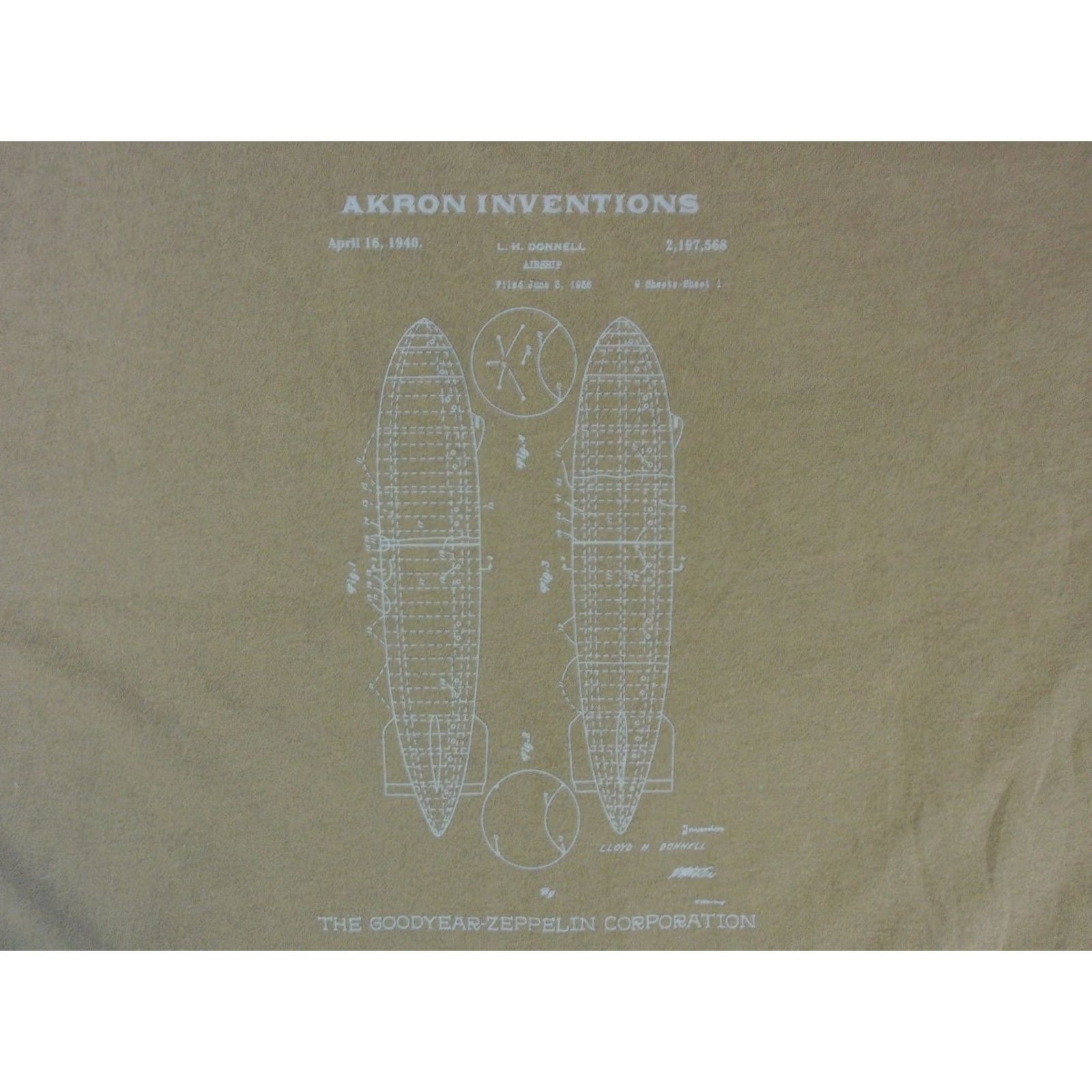 Vintage GOODYEAR ZEPPELIN Corp Shirt Men's XL BLIMP AEROSPACE Akron Inventions t NEW Size US XL / EU 56 / 4 - 4 Thumbnail