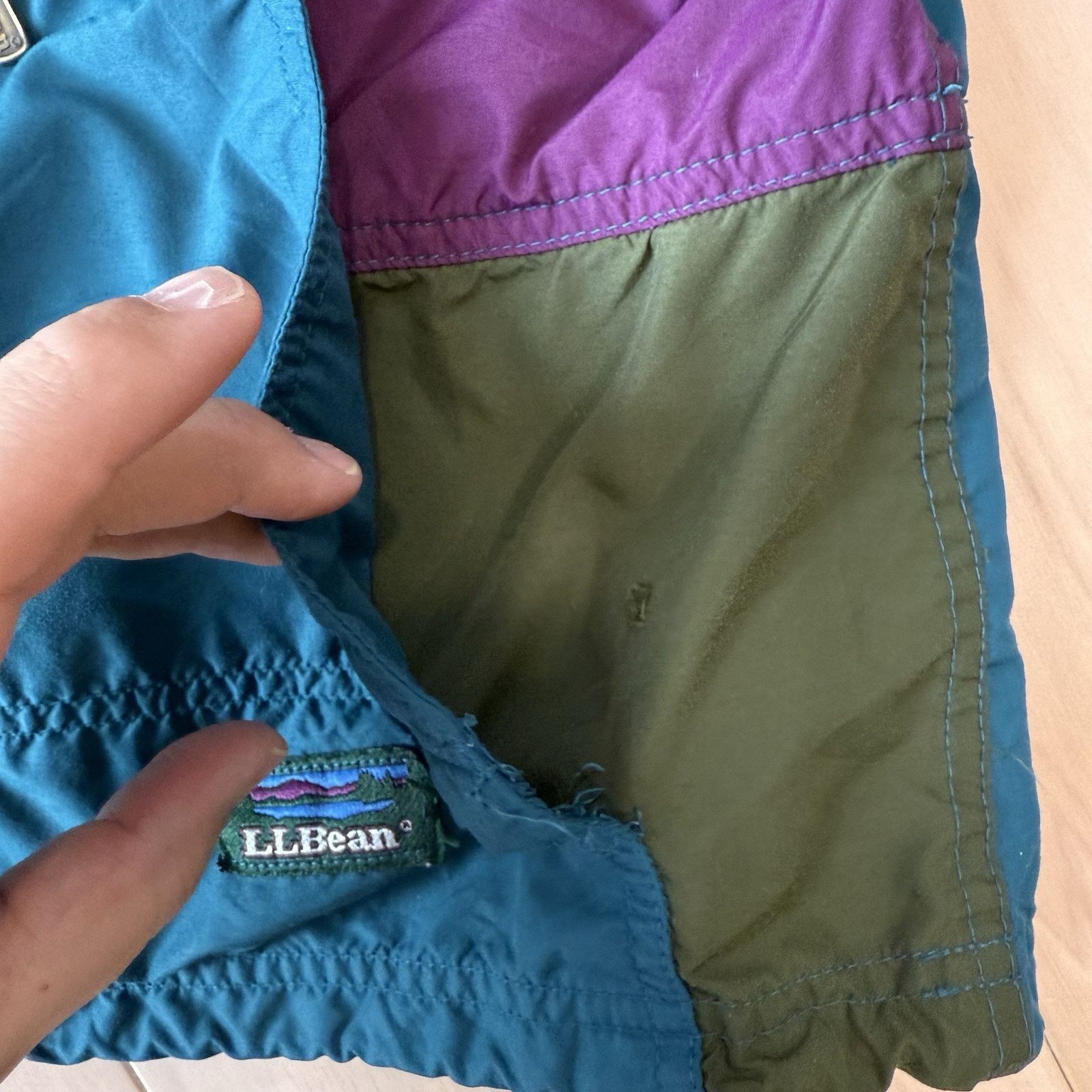 L.L. Bean × Vintage Vintage LL Bean Anorak Medium Teal Purple 90s Windbreaker Size US M / EU 48-50 / 2 - 6 Thumbnail