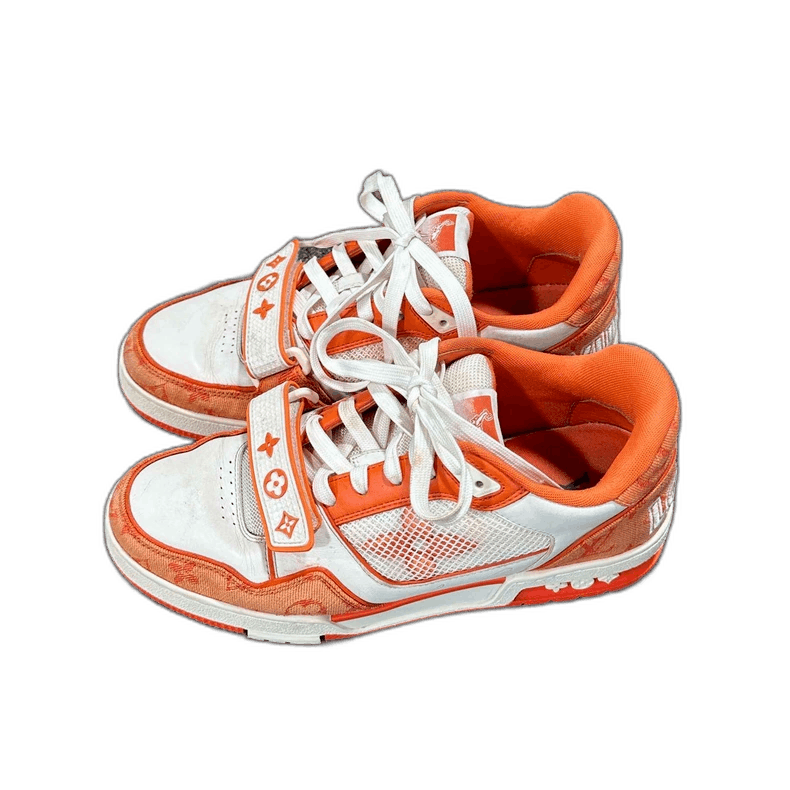 Louis Vuitton Orange and White Louis Vuitton Trainer Sneakers-yf Size US 9 / EU 42 - 1 Thumbnail