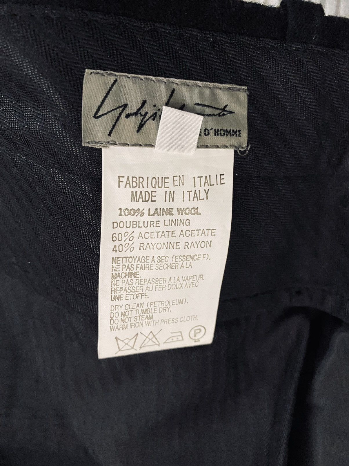 Yohji Yamamoto Yohji Yamamoto 🇮🇹 costume D’homme Nero wool felt slacks 5 NWT Size US 39 - 6 Thumbnail