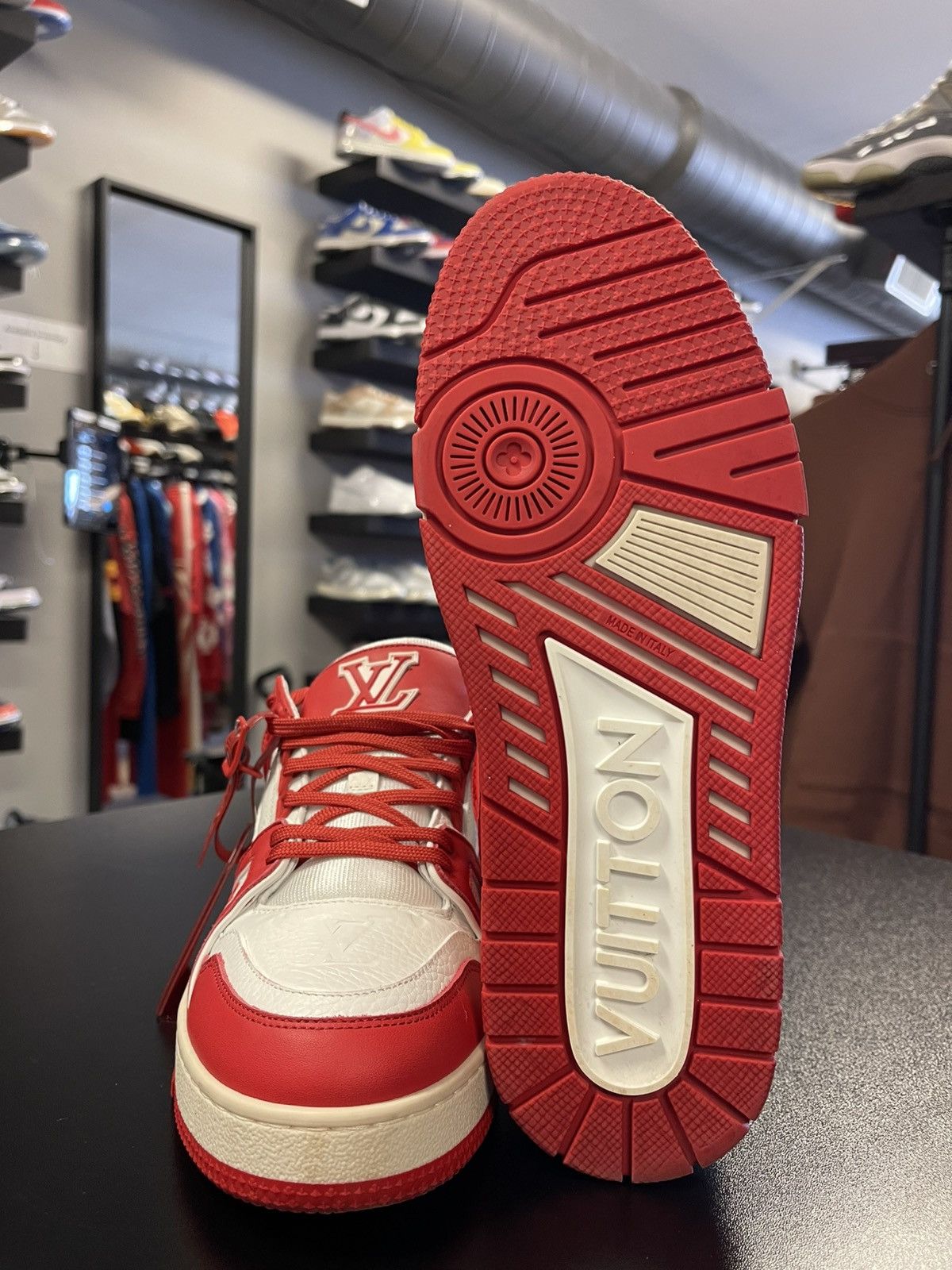 Louis Vuitton Size 5.5LV/6.5US - Product (RED) x Louis Vuitton Trainer Red Size US 6.5 / EU 39-40 - 12 Thumbnail