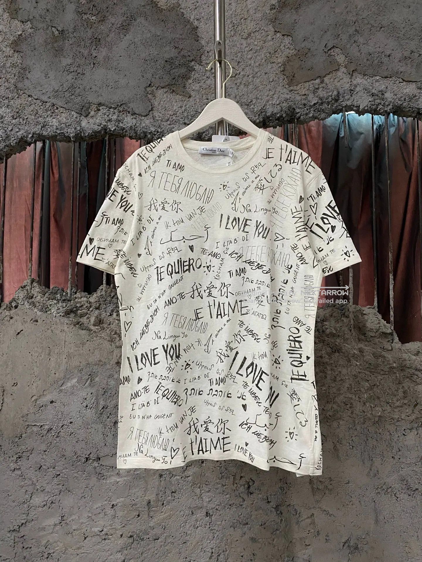 Dior × Kris Van Assche Dior Homme Let's Rock S/S 09 green T-shirt