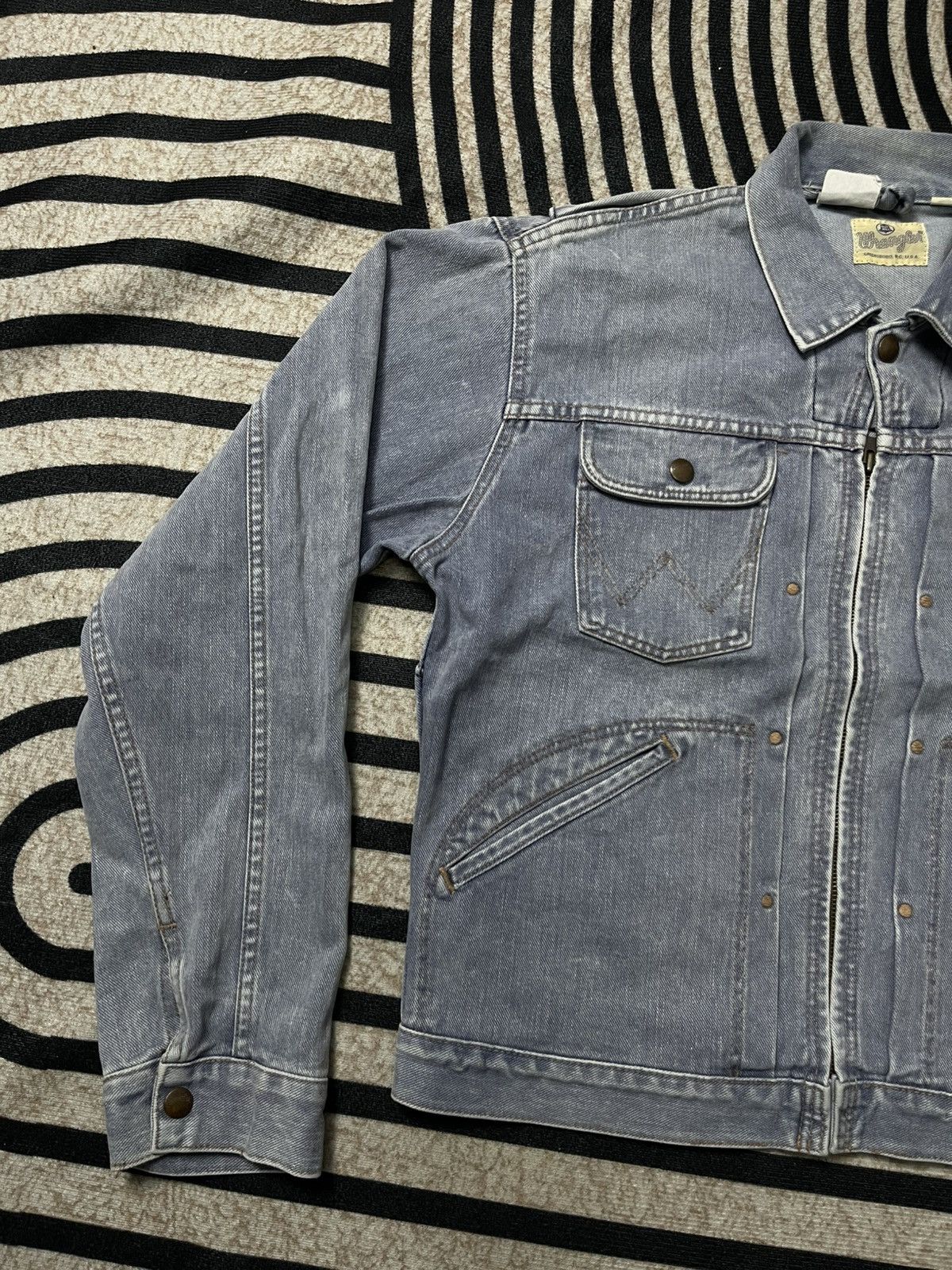 Wrangler 90s WRANGLER BLUE BELL WESTERN DENIM ZIPPER JACKET Size L / US 10 / IT 46 - 3 Thumbnail