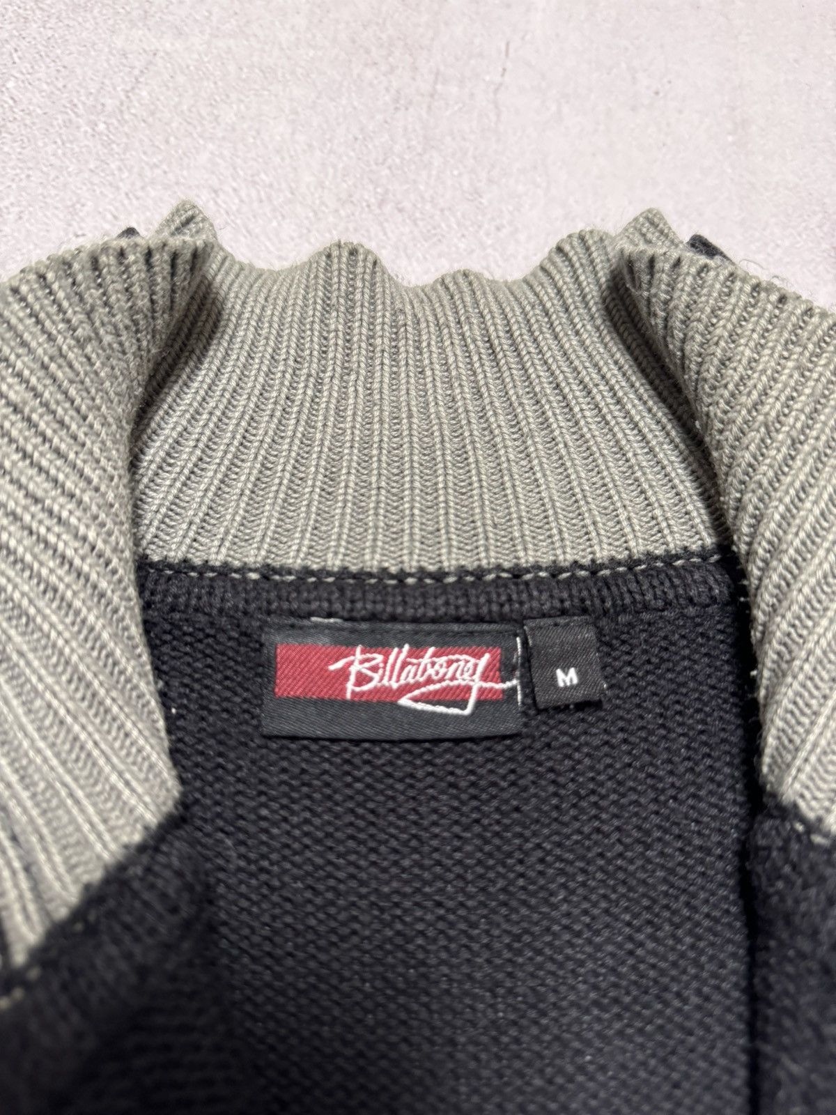 Billabong Vintage Billabong Sweater Knit Big Logo Zip Jacket Baggy 90s Size US M / EU 48-50 / 2 - 6 Thumbnail