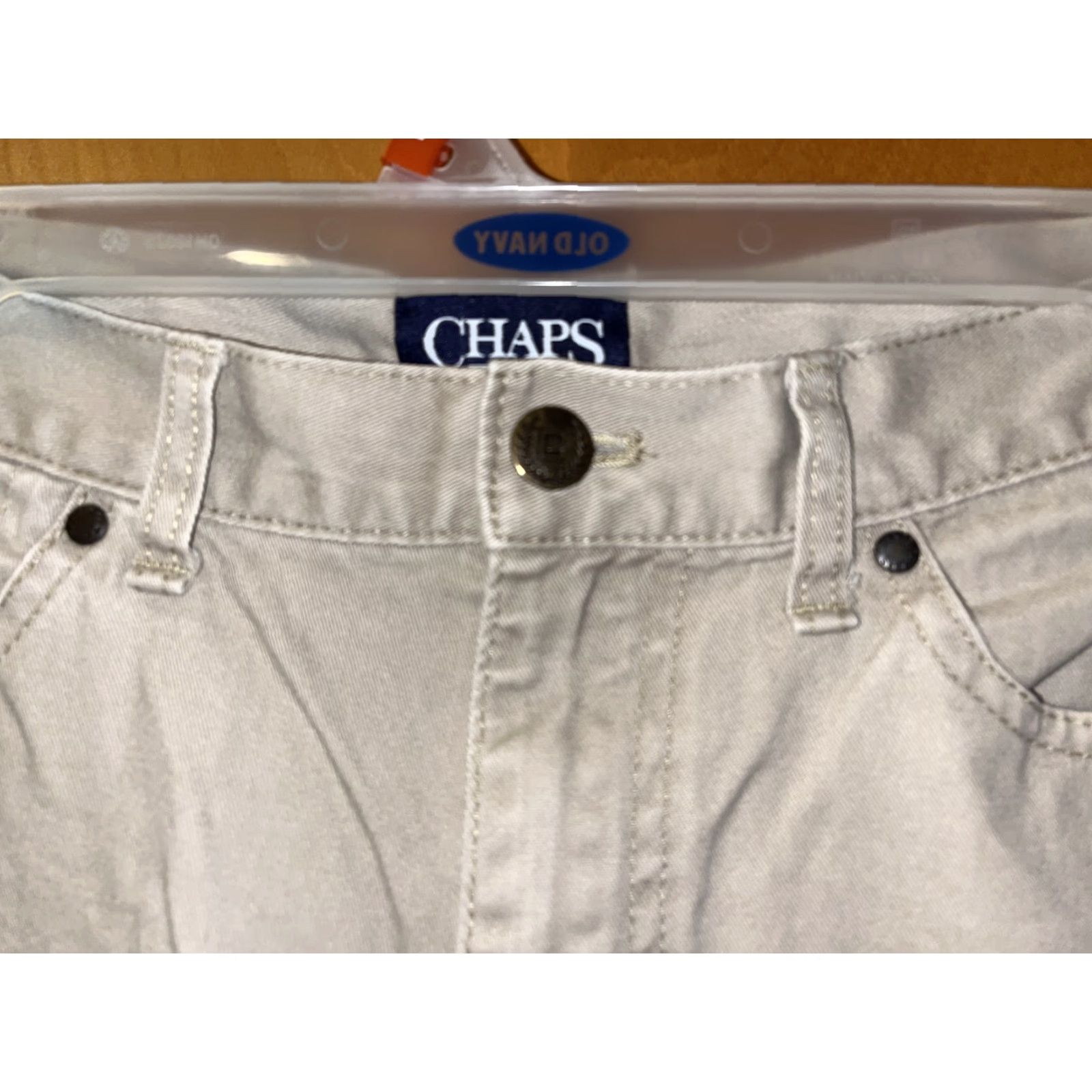 Chaps VINTAGE Chaps Mens Pants Flat Front Cotton Khaki Chino 5-Pocket Casual Business 33/32 Size US 33 - 2 Thumbnail