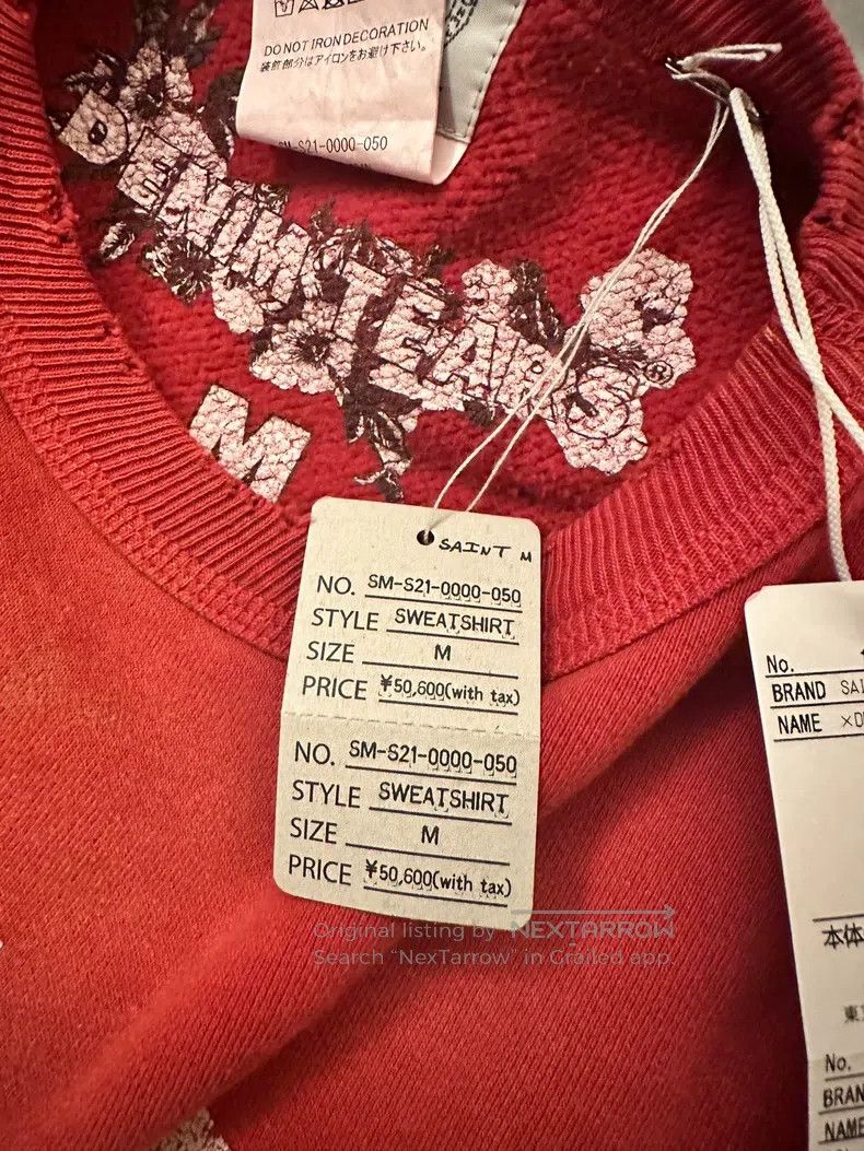 Saint Michael Saint Michael A collaborative red sweatshirt Size US M / EU 48-50 / 2 - 4 Thumbnail