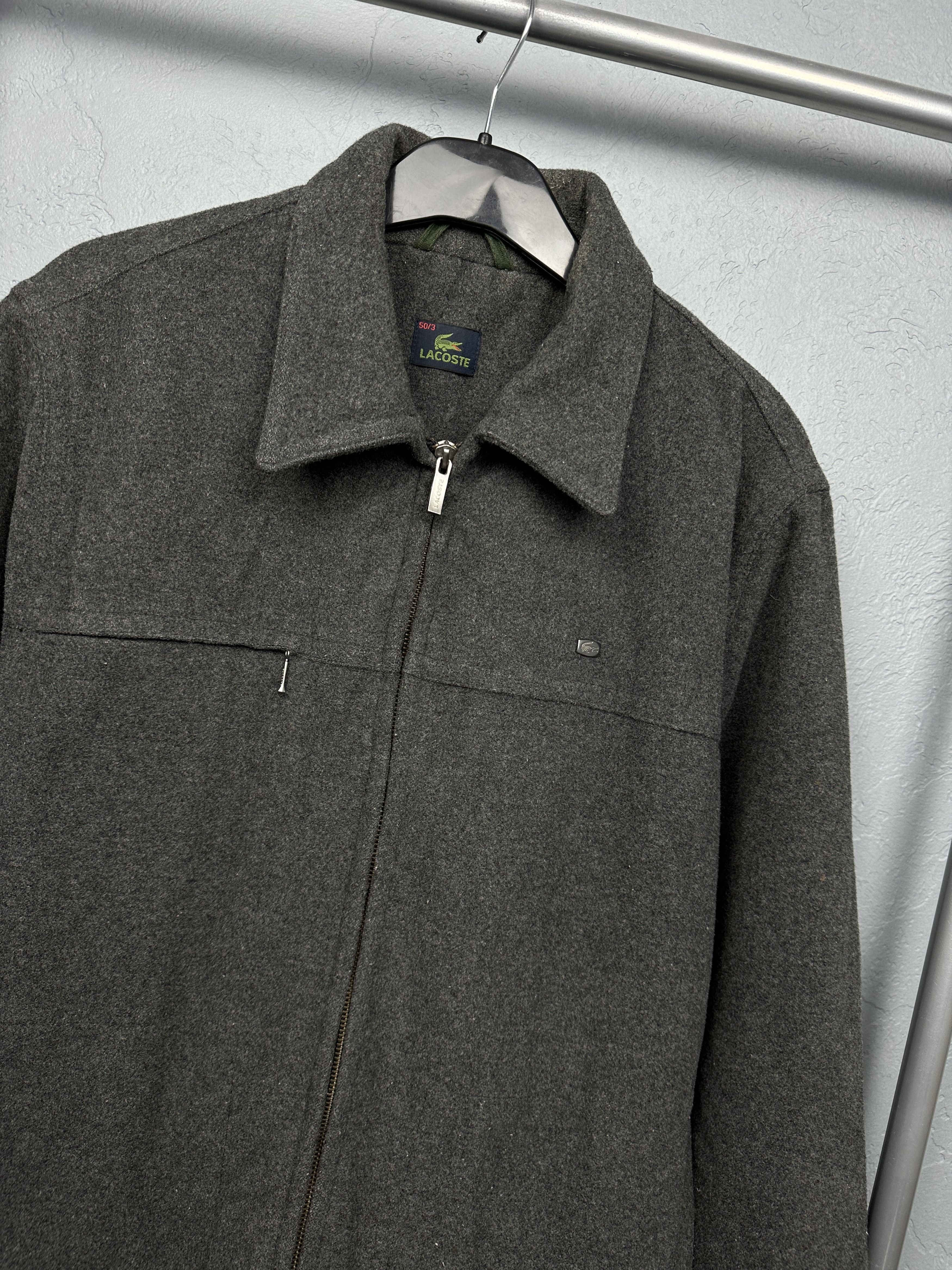 Lacoste Lacoste Vintage Mens Wool Coat Jacket Size US L / EU 52-54 / 3 - 2 Thumbnail