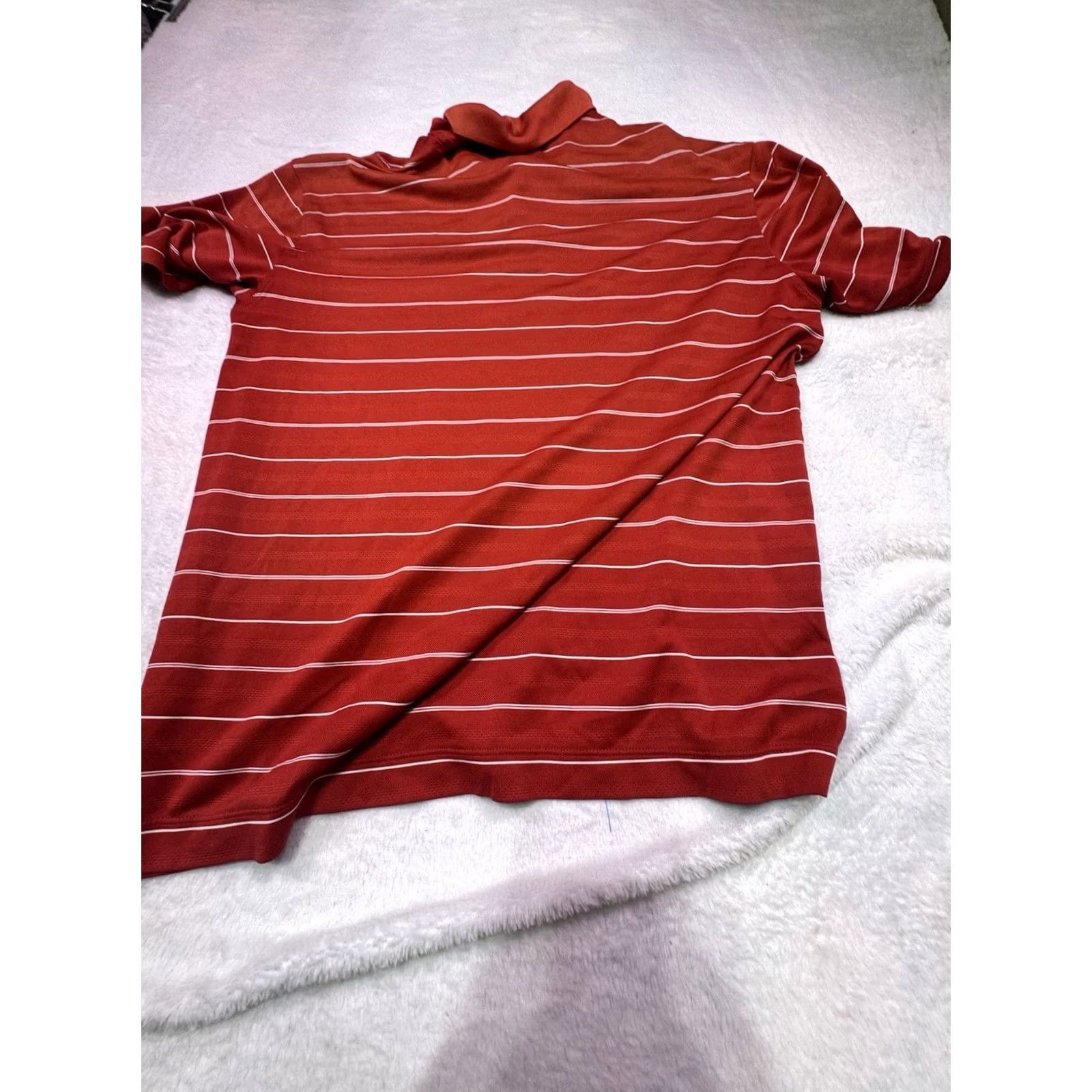 Nike Nike Golf Polo Shirt Mens Size Medium Performance Dri-Fit Polyester Red Stripe Size US M / EU 48-50 / 2 - 7 Thumbnail