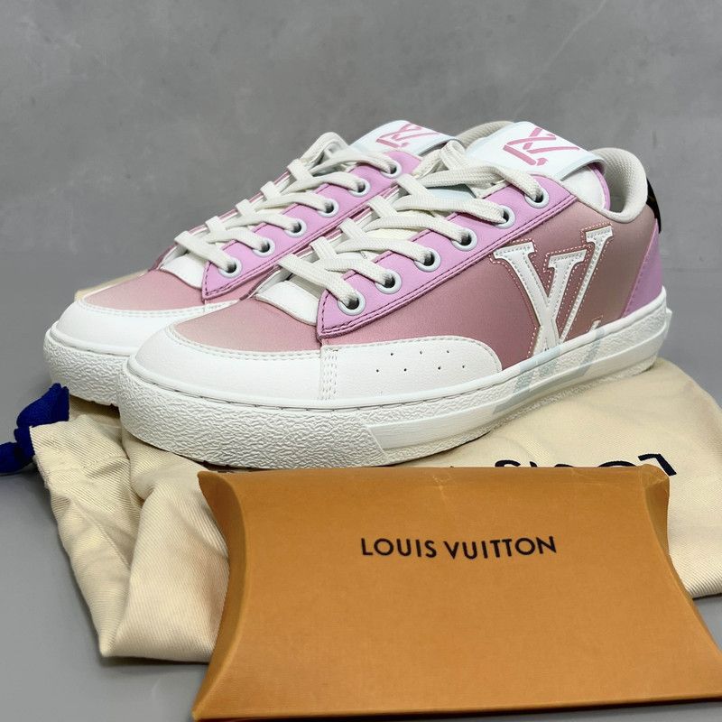 Louis Vuitton Louis Vuitton Charlie Pink Low Top Sneakers 0079 Size US 6 / IT 36 - 1 Thumbnail