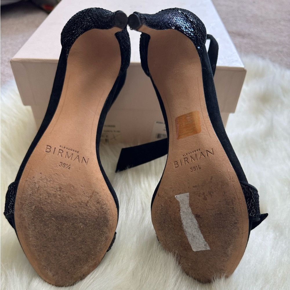 Alexandre Birman Alexandre Birman Clarita Bow Sequin Embellished Suede Sanda Size US 8.5 / IT 38.5 - 4 Thumbnail