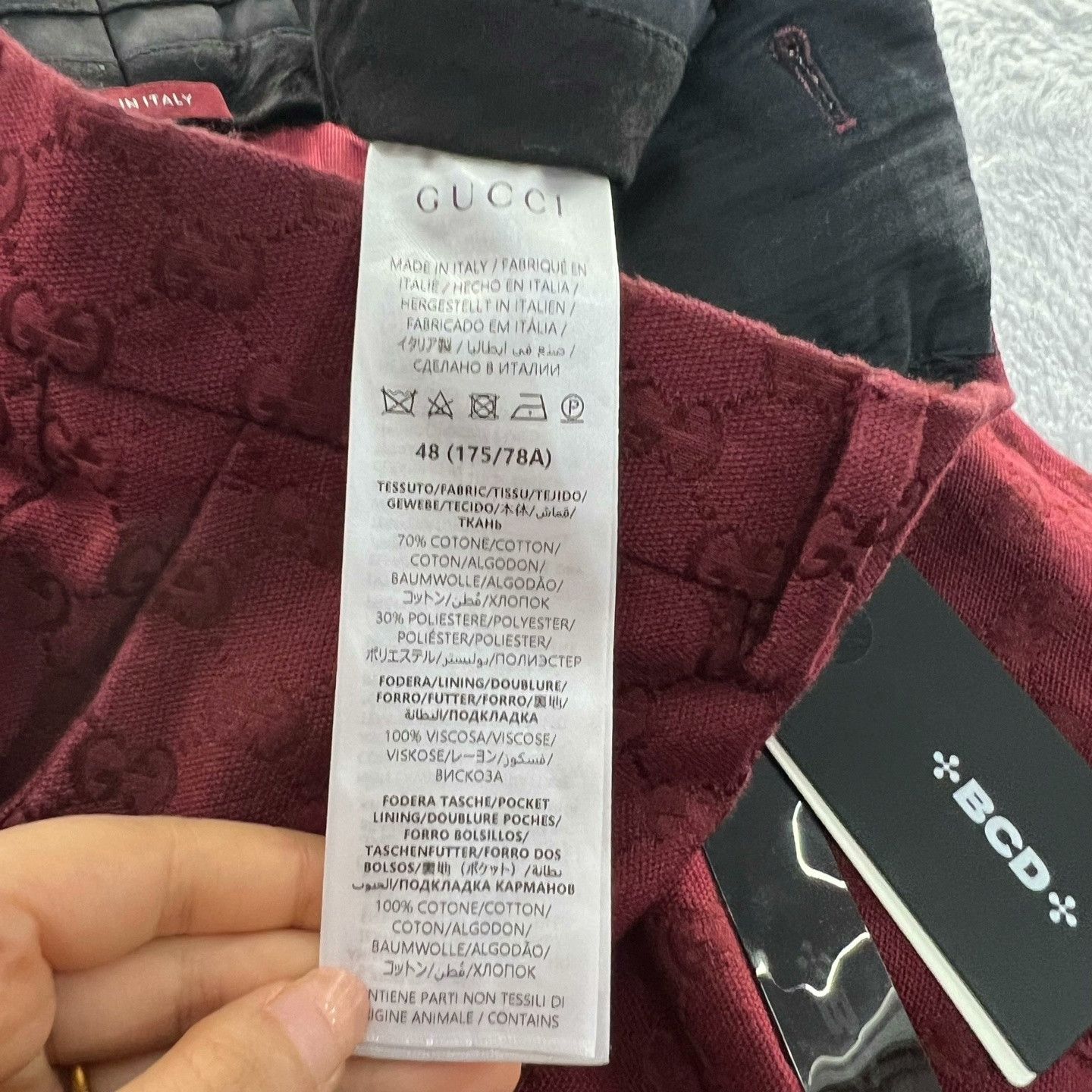 Gucci Gucci 2024 Fall/Winter Red GG Print Pants Size US 32 / EU 48 - 4 Thumbnail