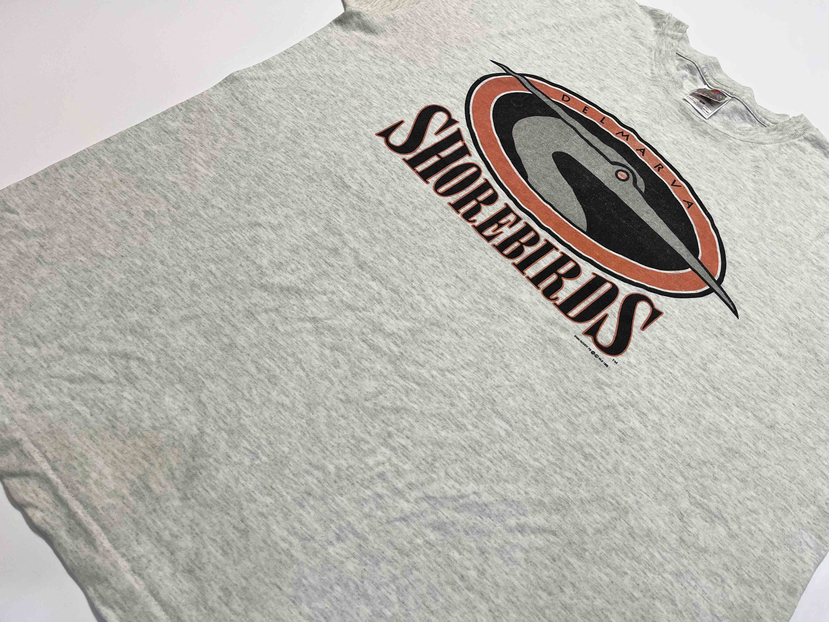 Fruit Of The Loom Vintage 1996 MiLB Delmarva Shorebirds Minor Baseball T-Shirt Size US XL / EU 56 / 4 - 6 Thumbnail