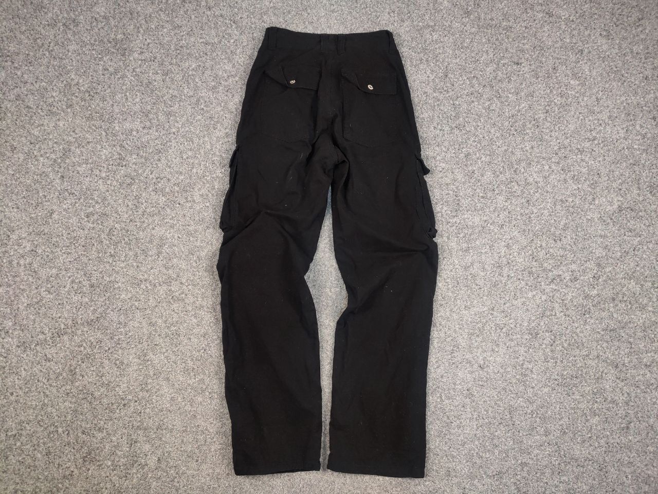 Japanese Brand Vintage Japanese Baggy Black Cotton Cargo Pants Y2K Style Size US 30 / EU 46 - 11 Thumbnail