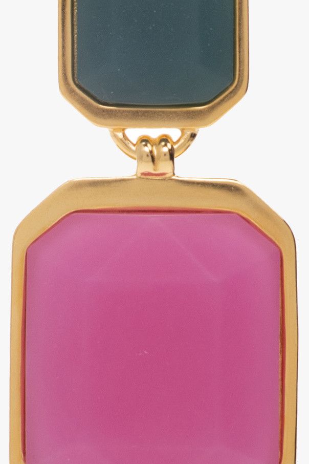 Saint Laurent Paris o1s1wg110325 Size: OS / 737929 Octagon Earrings Metal Resin Size ONE SIZE - 4 Thumbnail
