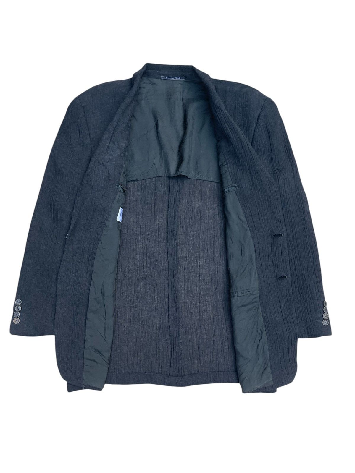 Designer × Gianfranco Ferre Gianfranco Ferré Made in Italy Textured Blazer - Black Size US S / EU 44-46 / 1 - 4 Thumbnail