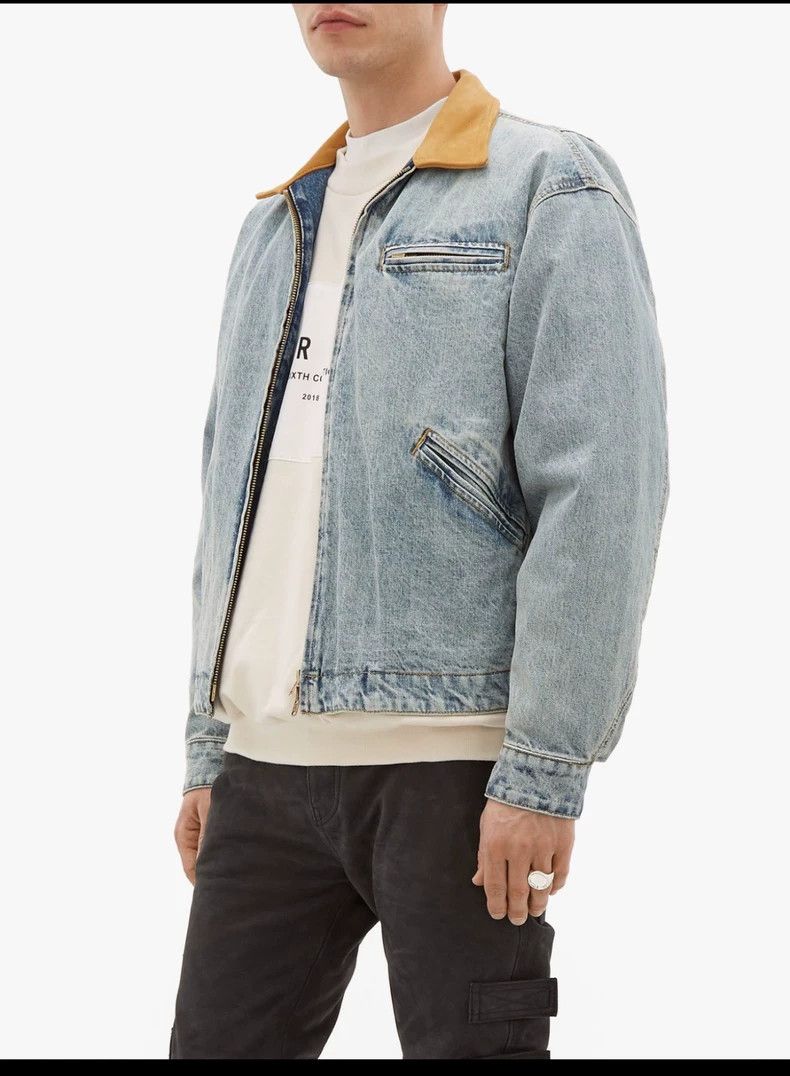 Fear of God Fear of God Season 6 suede-collared denim jacket Size US M / EU 48-50 / 2 - 3 Thumbnail