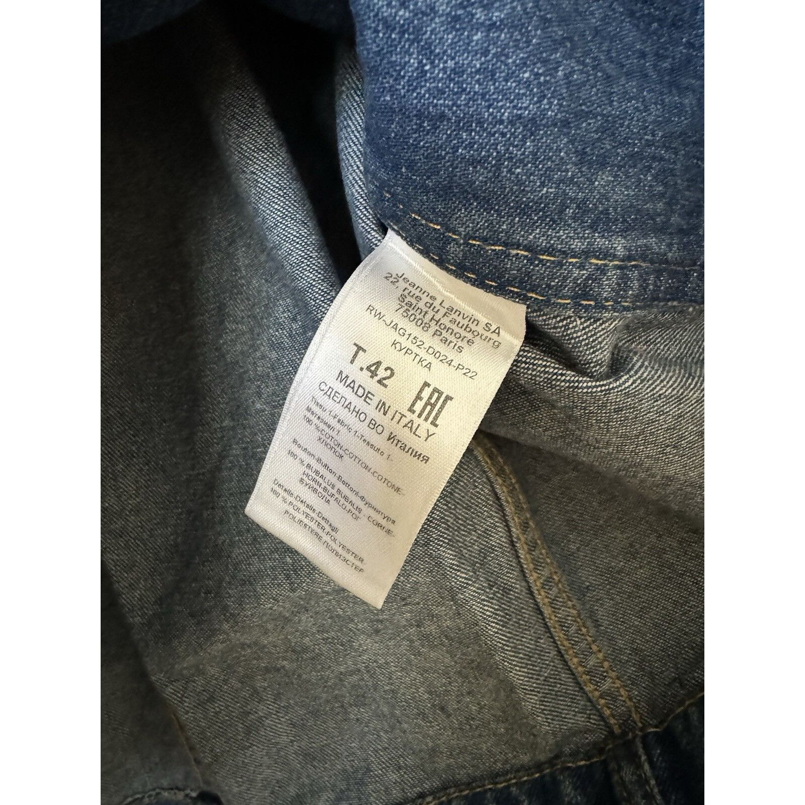 Gallery Dept. Gallery Dept. x Lanvin New Double Breasted Denim Jacket Blue Size M / US 6-8 / IT 42-44 - 3 Thumbnail