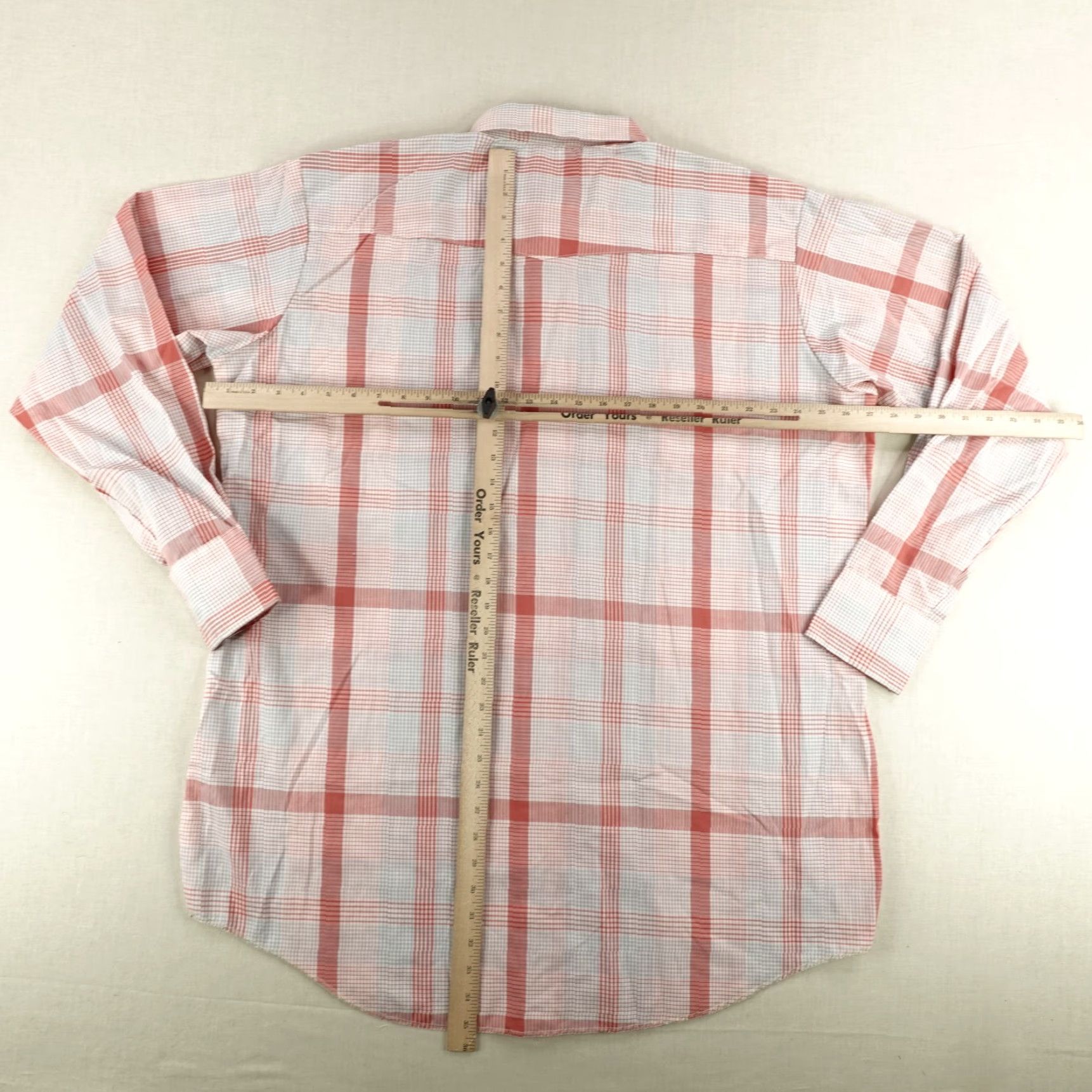 Vintage Vintage Dee Cee Western Shirt Mens 18 2XL Red Plaid Pearl Snap Long Tail USA 70s Size US XXL / EU 58 / 5 - 6 Thumbnail