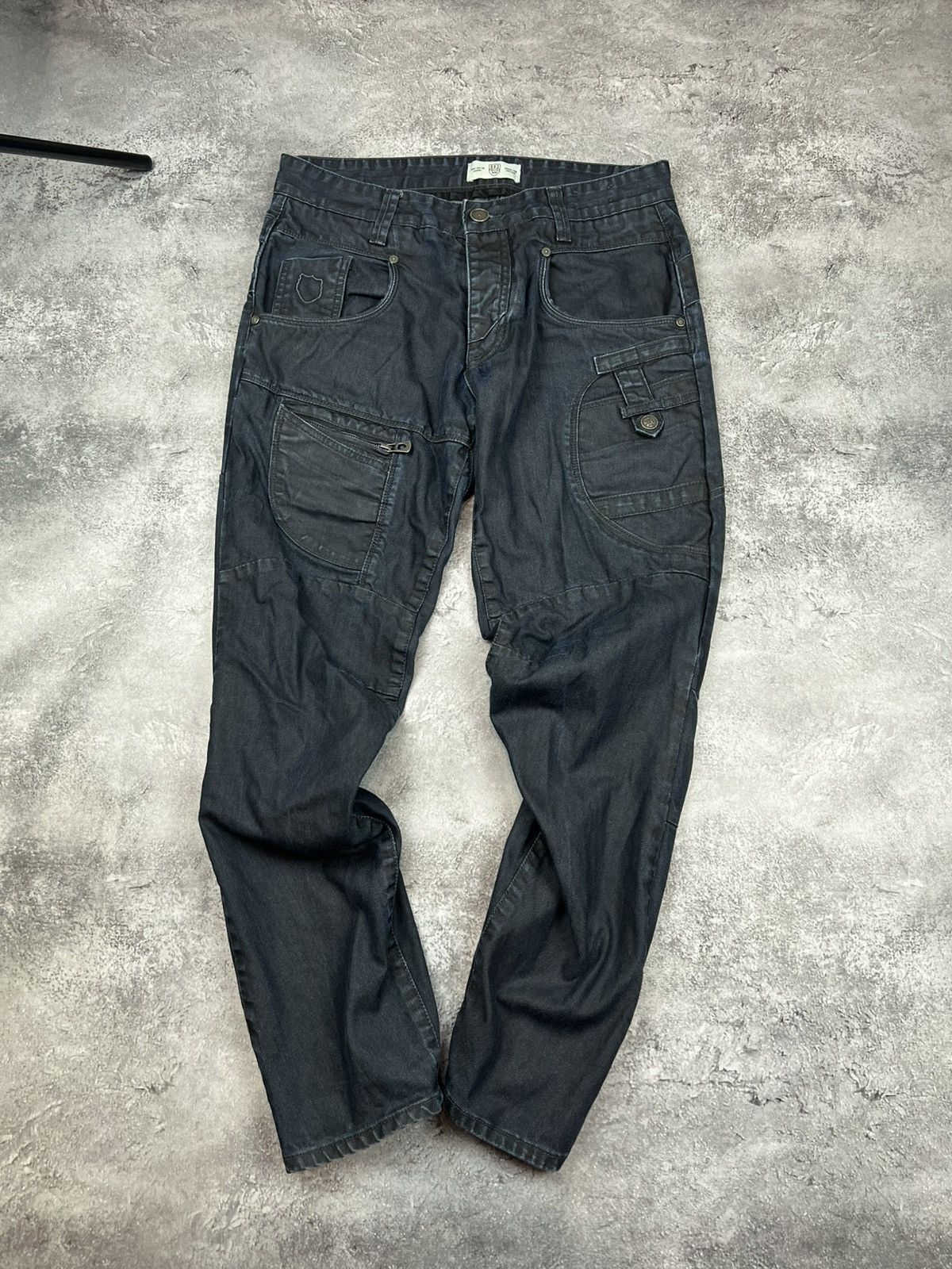 Japanese Brand 883 Police Y2K Tapered Jeans Denim Pants Size US 32 / EU 48 - 2 Thumbnail