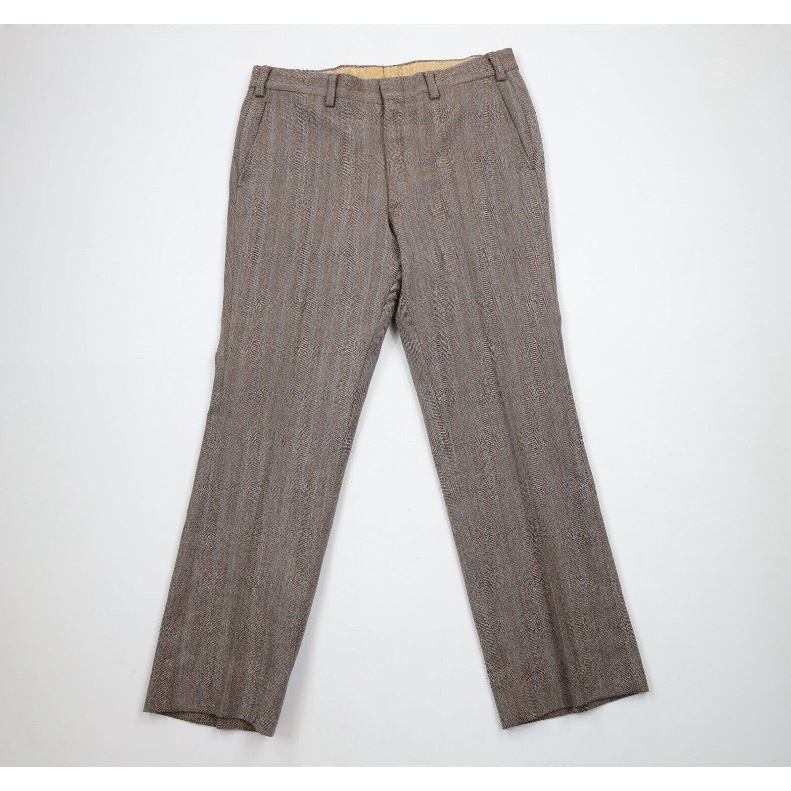 Vintage Vintage 70s 2 Piece Wool Wedding Suit Bell Bottoms Size 40R - 11 Thumbnail