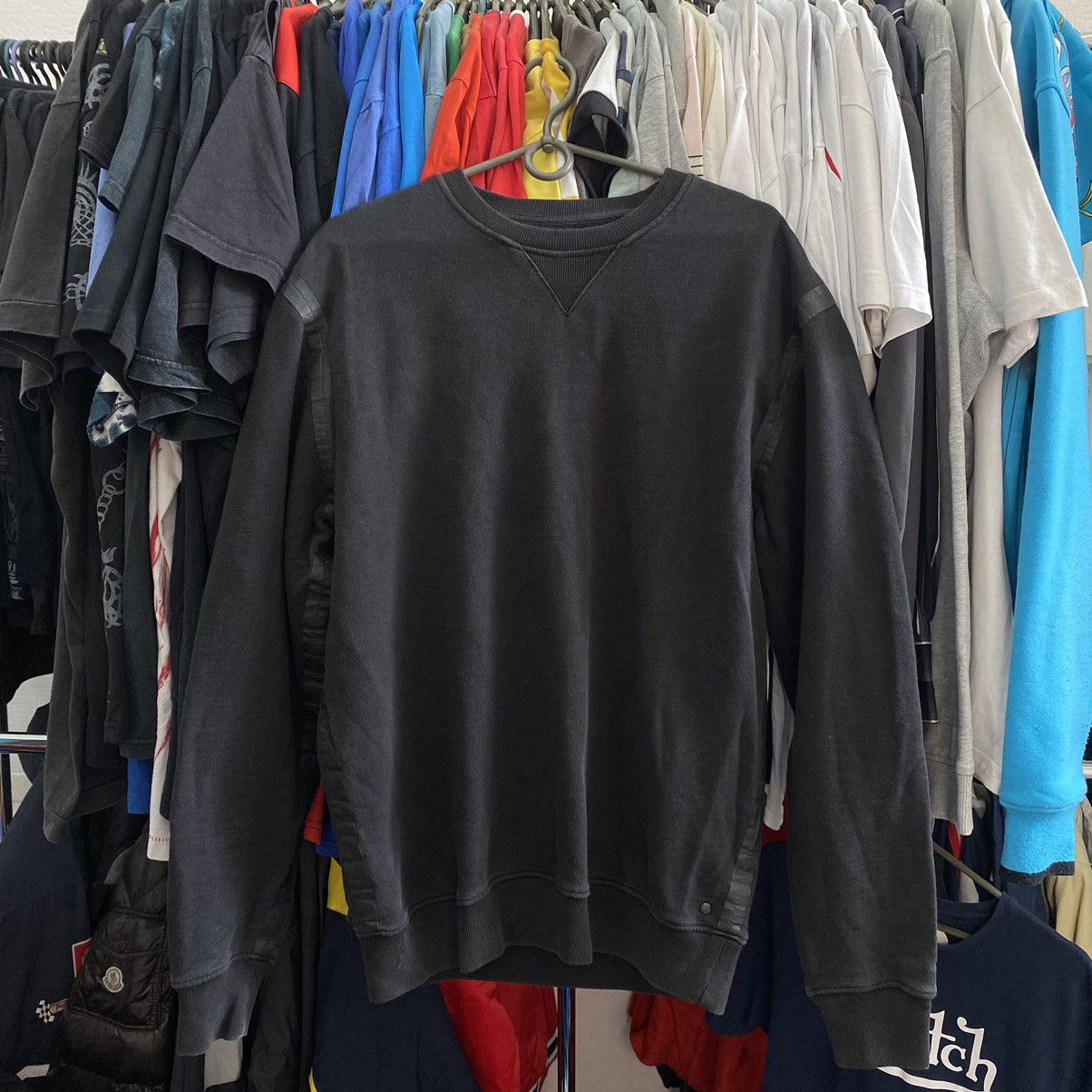 Allsaints Designer All Saints small basic logo faded black sweatshirt Size US M / EU 48-50 / 2 - 1 Thumbnail