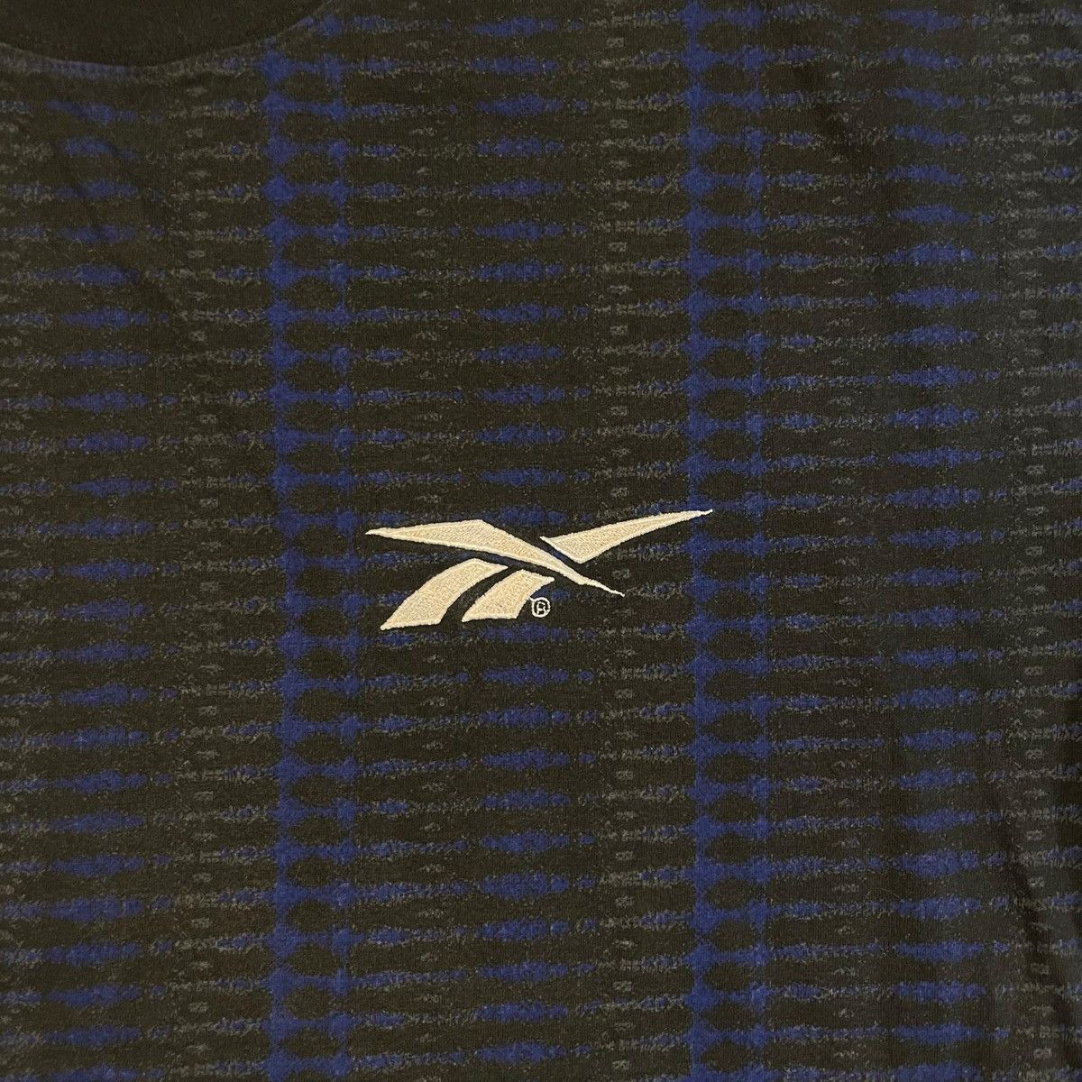 Reebok Reebok black and blue checkered short t-shirt vintage 90s Size US S / EU 44-46 / 1 - 5 Thumbnail