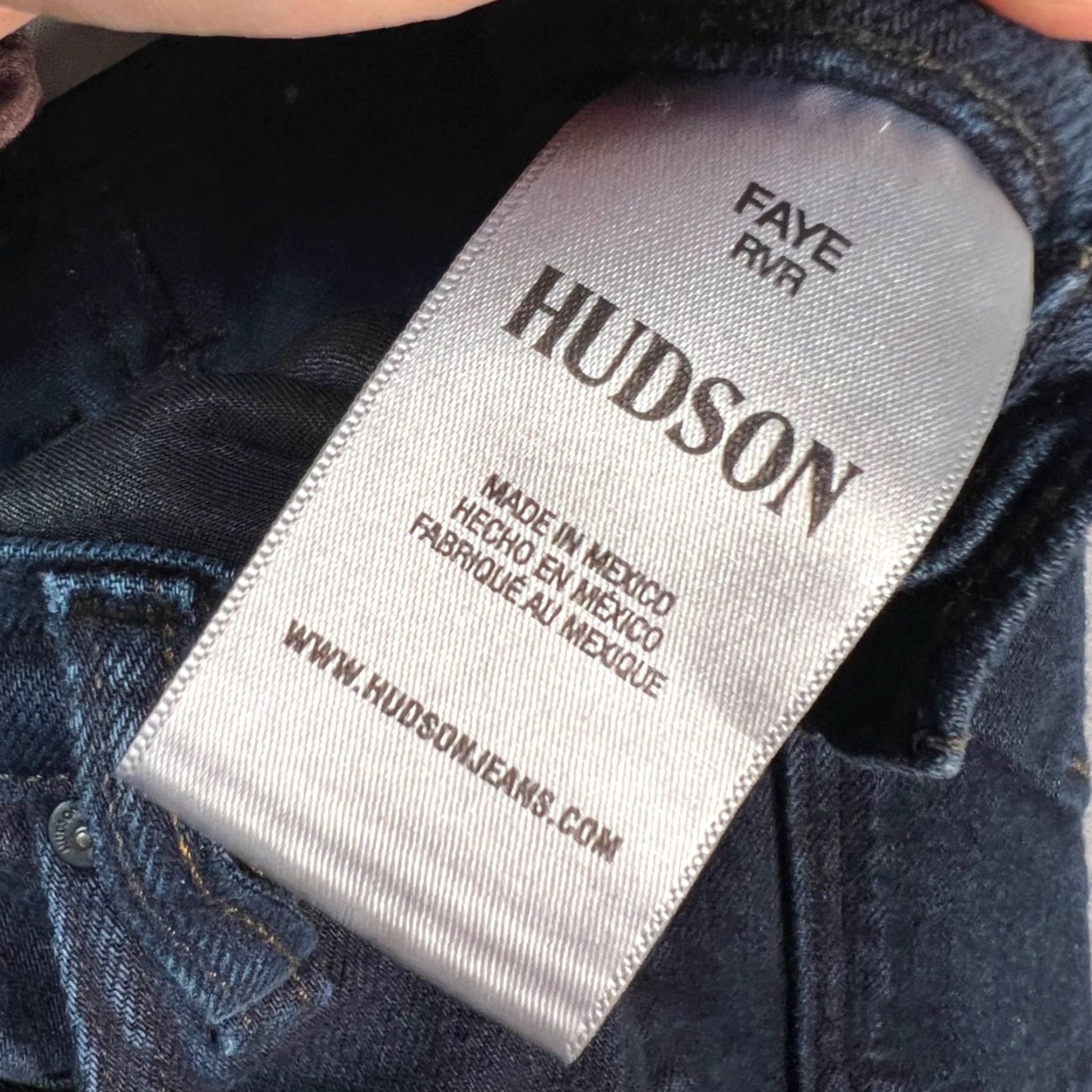 Hudson HUDSON Womens Size 25 Faye High-Rise Flare Dark Wash Jeans Organic Cotton Blend Denim 5-Pocket Inseam 31 Blue Womens Jeans Size 42" / US 20 - 4 Thumbnail