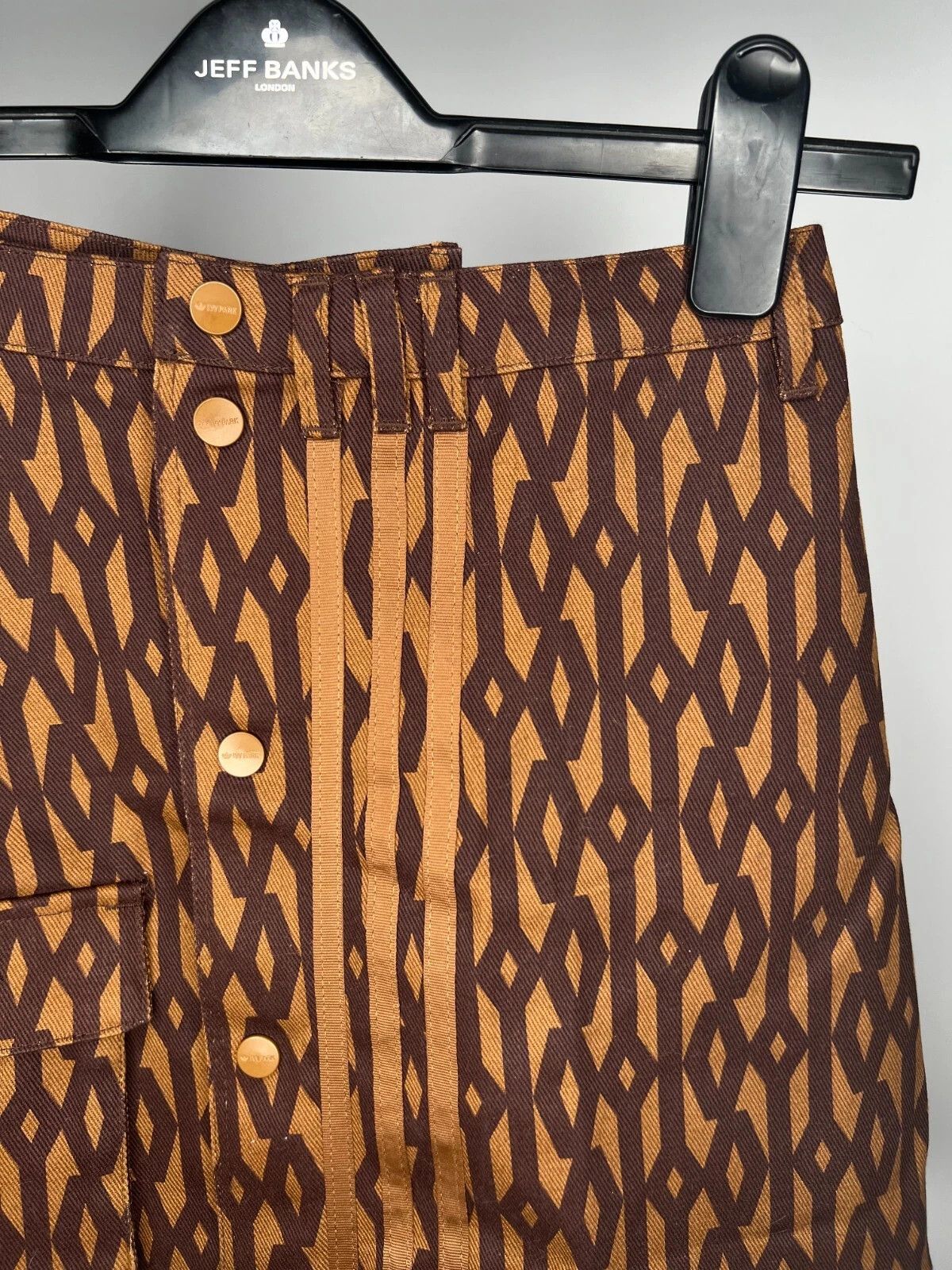 Adidas × Ivy Park Ivy Park X Adidas Monogram Jeans Short Skirt Wild Brown Size 26" / US 2 / IT 38 - 6 Thumbnail