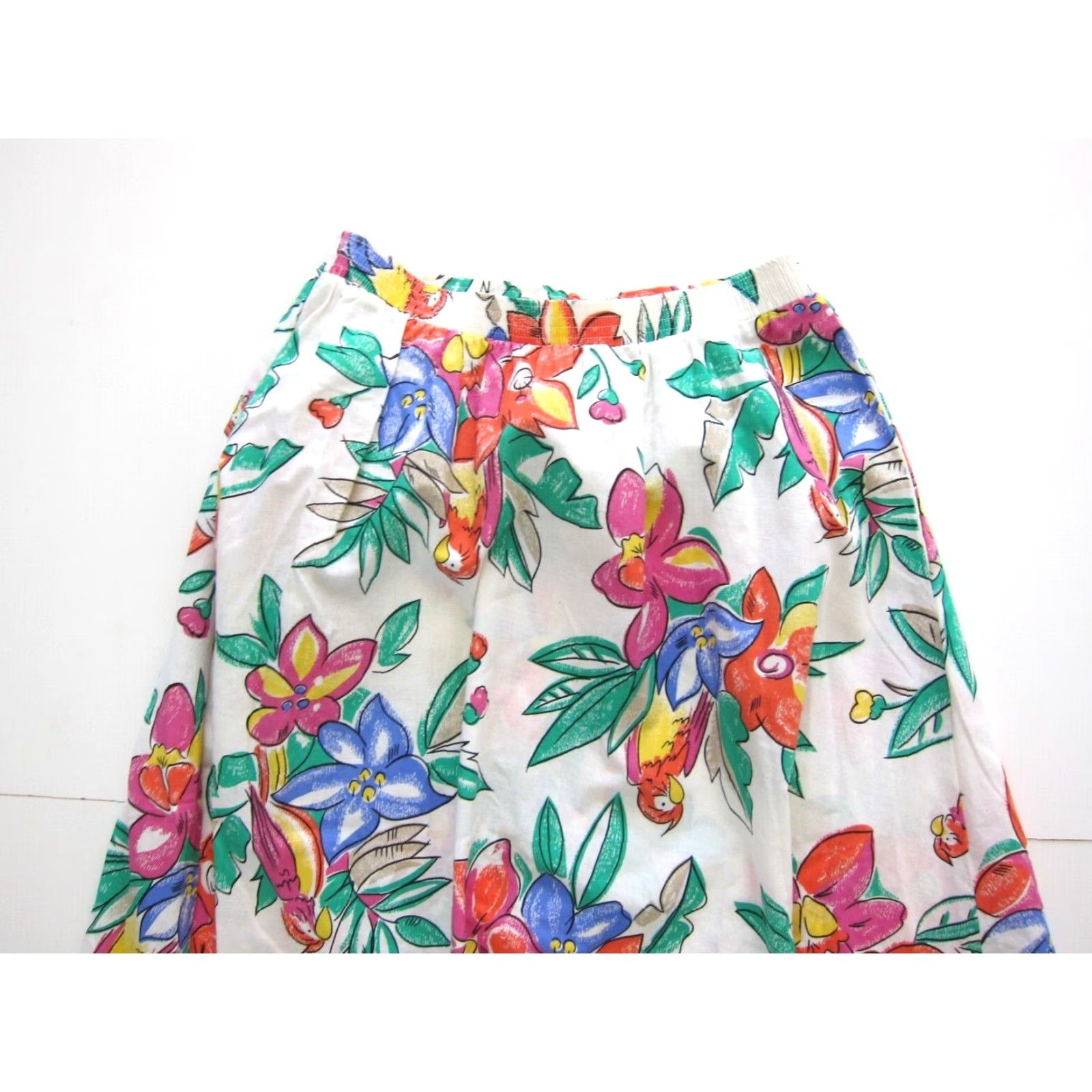Vintage Vintage Koret 100% Cotton Green Yellow Pink Parrot Bird Button Maxi Skirt Small Koret Vintage 100% Cotton Green Pink Parrot Bird Maxi Skirt Small Size 28" / US 6 / IT 42 - 7 Thumbnail