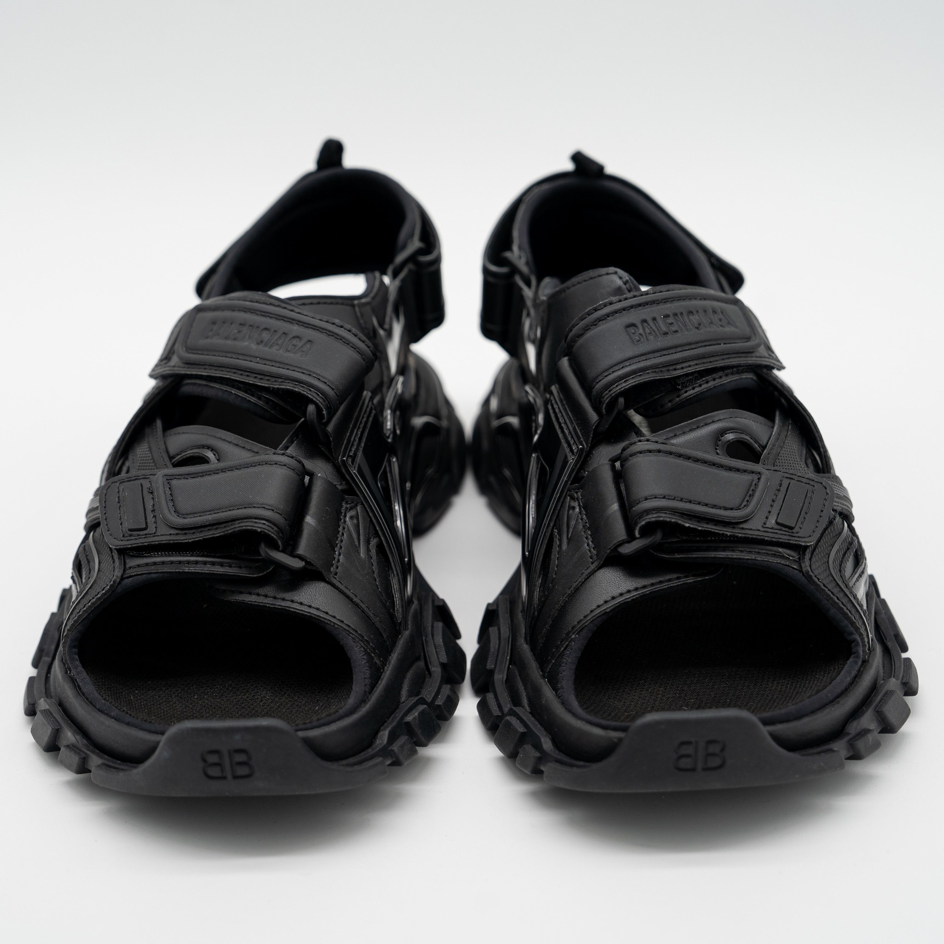size 42 - Balenciaga Track Sandals Triple Black Straps Balenciaga Neoprene Rubber Womens Track Sandals Black Size37  main image 4