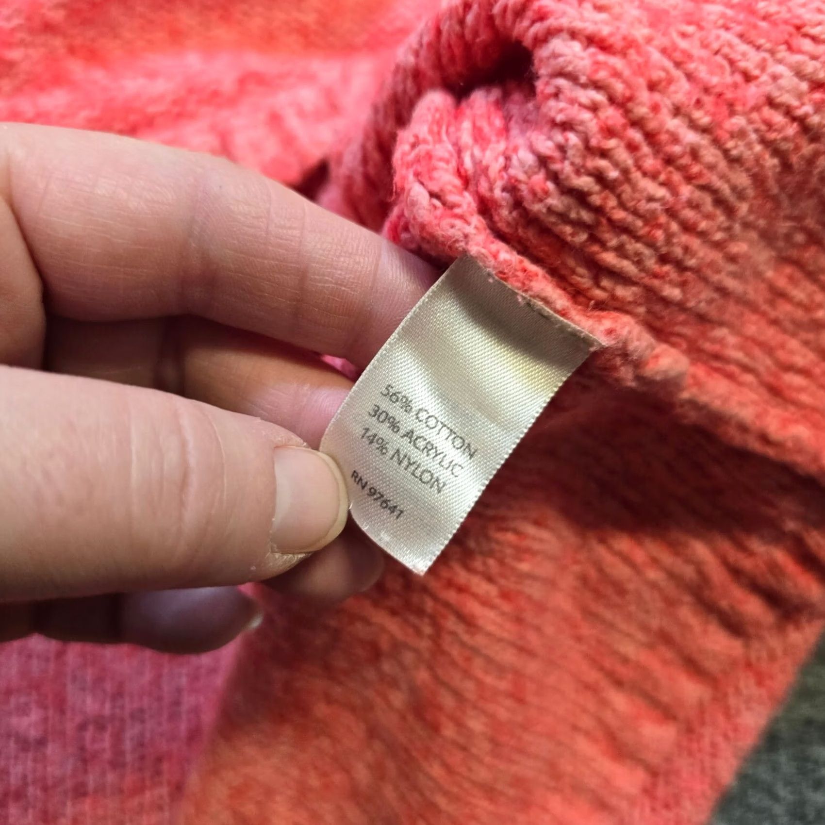 J. Jill J. Jill Sweater Top Womens L Orange Pink V-Neck Long Sleeve Stretch Casual Pullover Knit Shirt Women Size L / US 10 / IT 46 - 7 Thumbnail