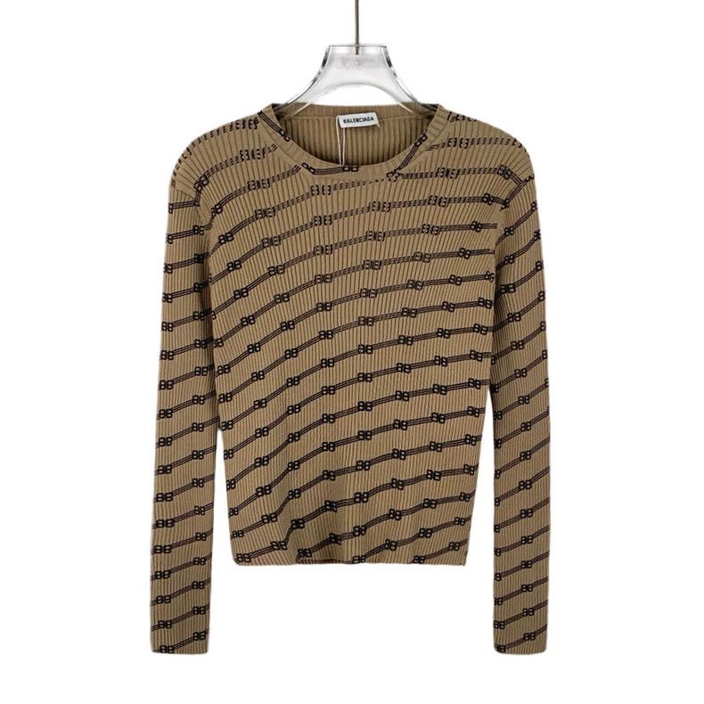 Balenciaga Balenciaga Brown logo bullet-screen printed crewneck long- Size US XS / EU 42 / 0 - 1 Thumbnail