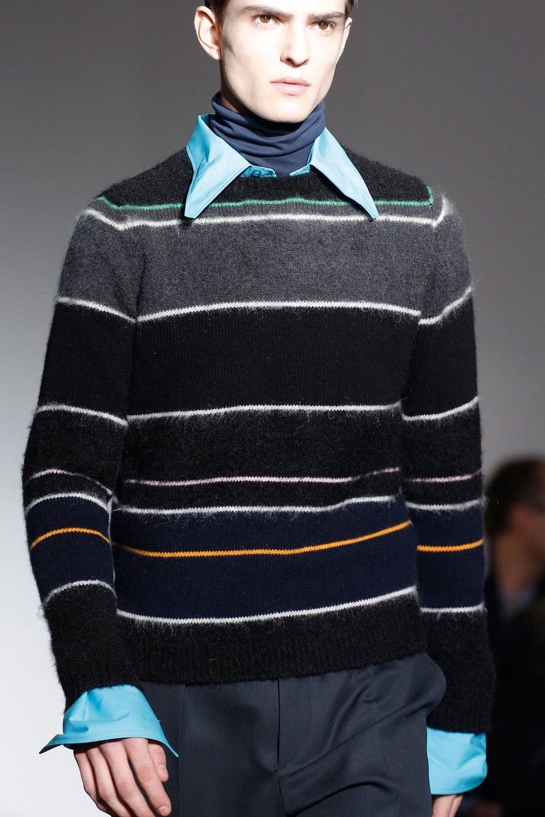 Raf Simons 🔥Raf Simons 10 Corso Como Striped Mohair Wool Sweater Size US M / EU 48-50 / 2 - 10 Thumbnail