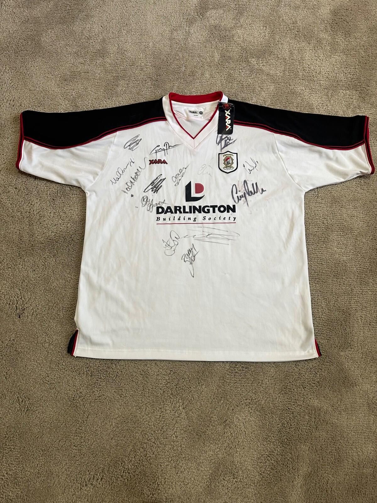 Xray Footwear Darlington 2000/02 Home Football Soccer Shirt Jersey Vintage Size US XL / EU 56 / 4 - 1 Thumbnail