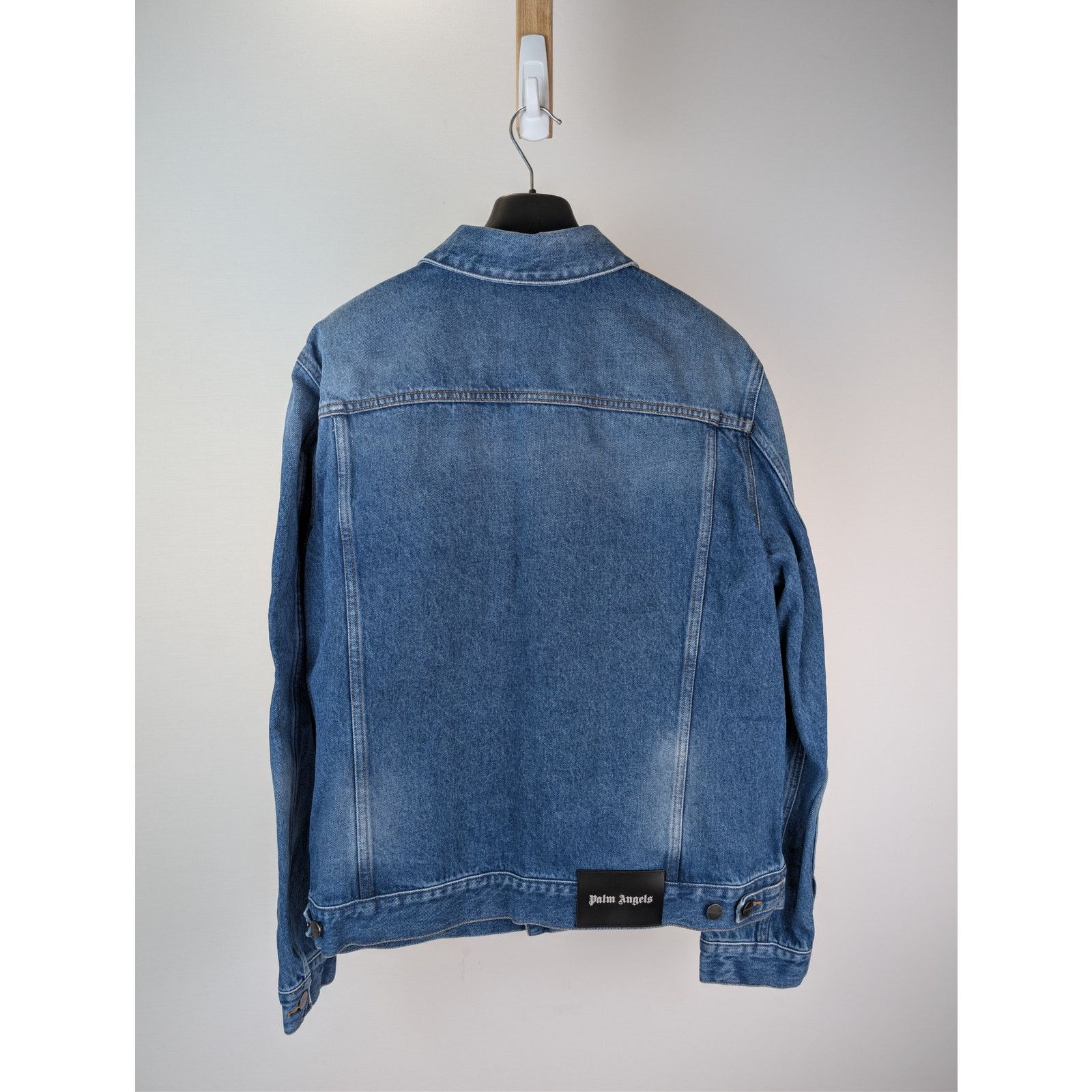 Palm Angels o1rshd1 Indigo Track Denim Jacket in Light Blue / White Size US L / EU 52-54 / 3 - 11 Thumbnail