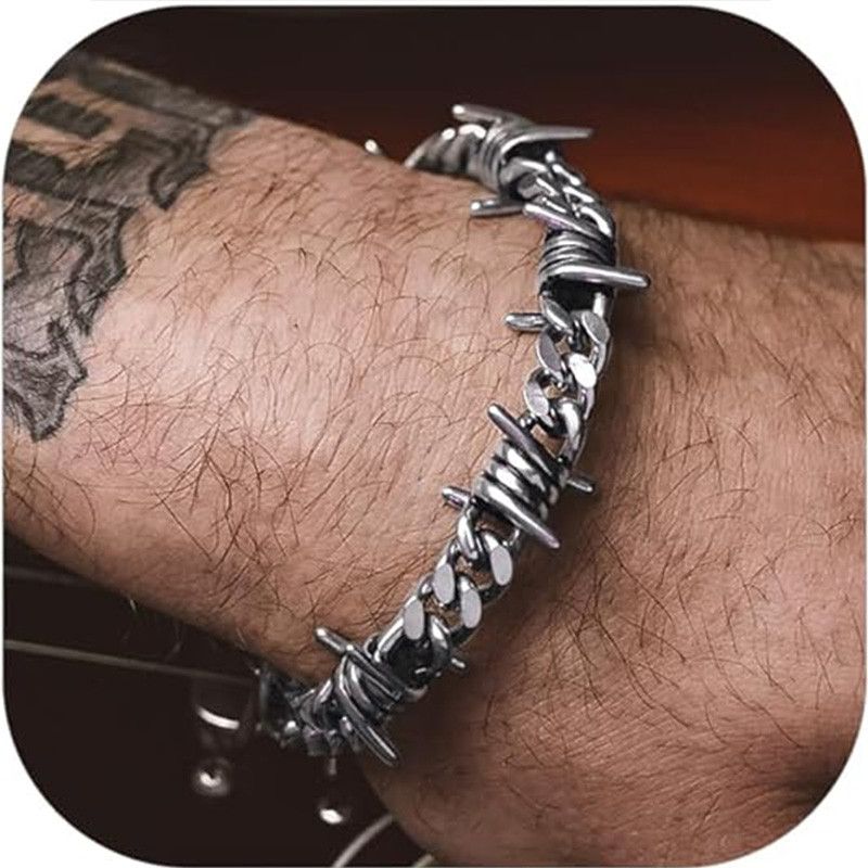 Jewelry Vintage Barbed Wire Chain Bracelet Size ONE SIZE - 1 Thumbnail