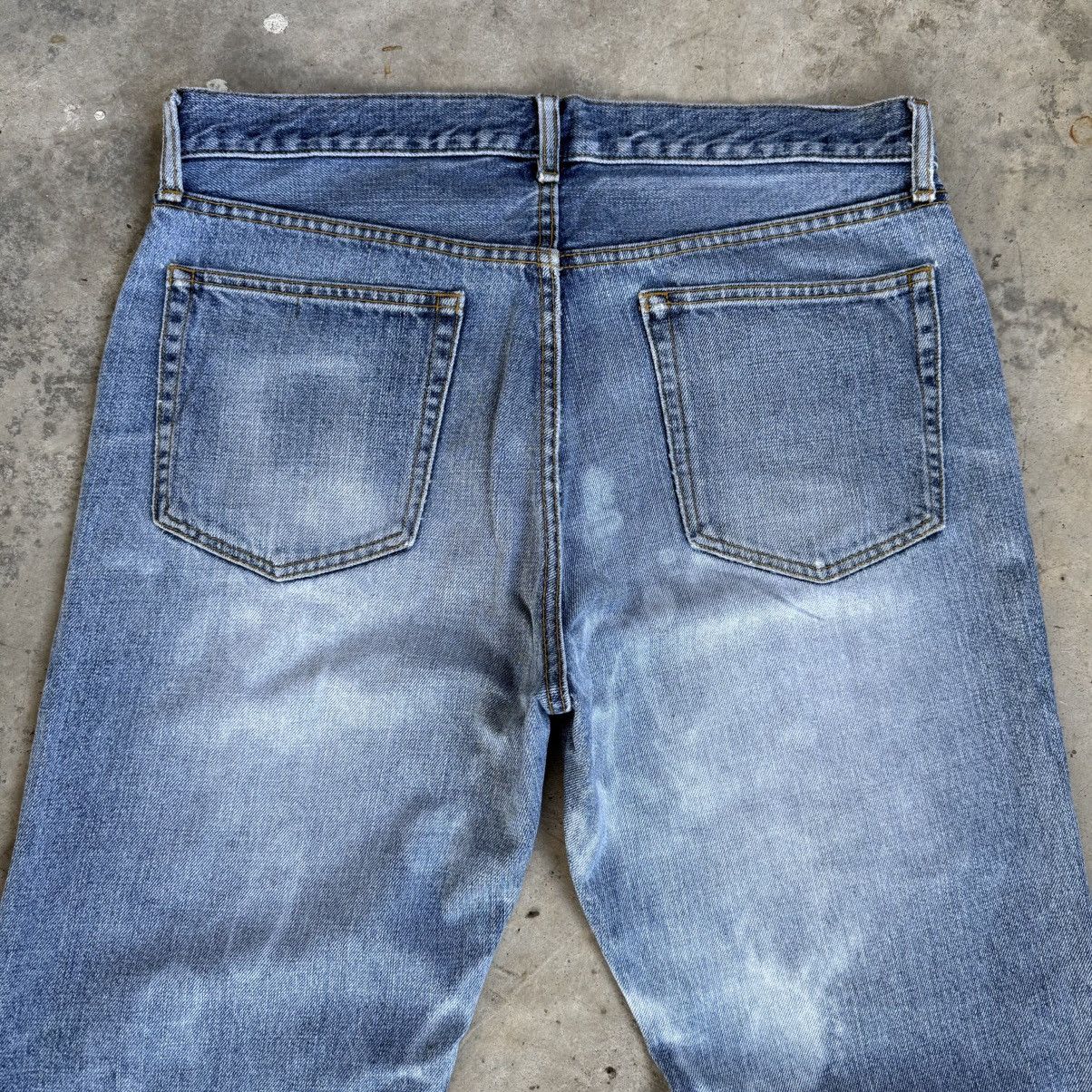Japanese Brand Vintage Japanese Distressed Faded Stone Wash Denim Jeans Size US 35 - 9 Thumbnail