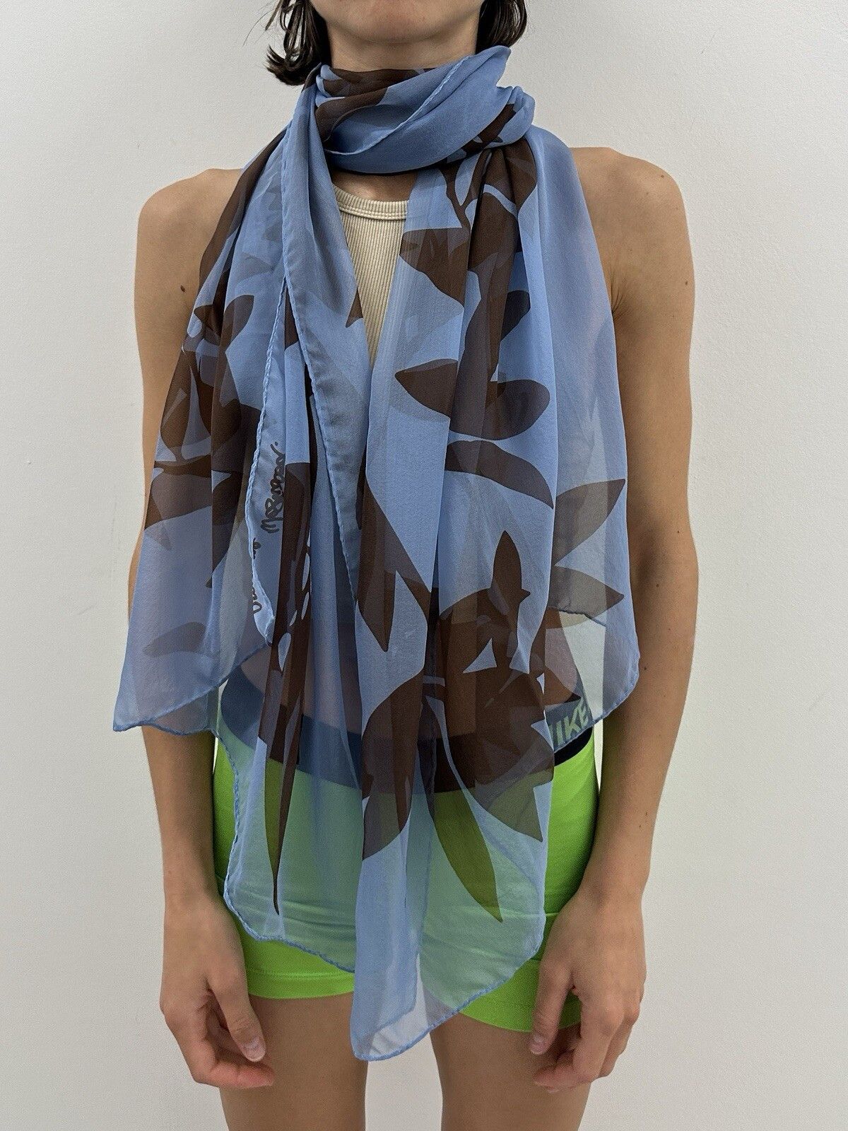 Vivienne Westwood Vivienne Westwood Silk Scarf Floral Print Womens 168x64 cm Size ONE SIZE - 3 Thumbnail