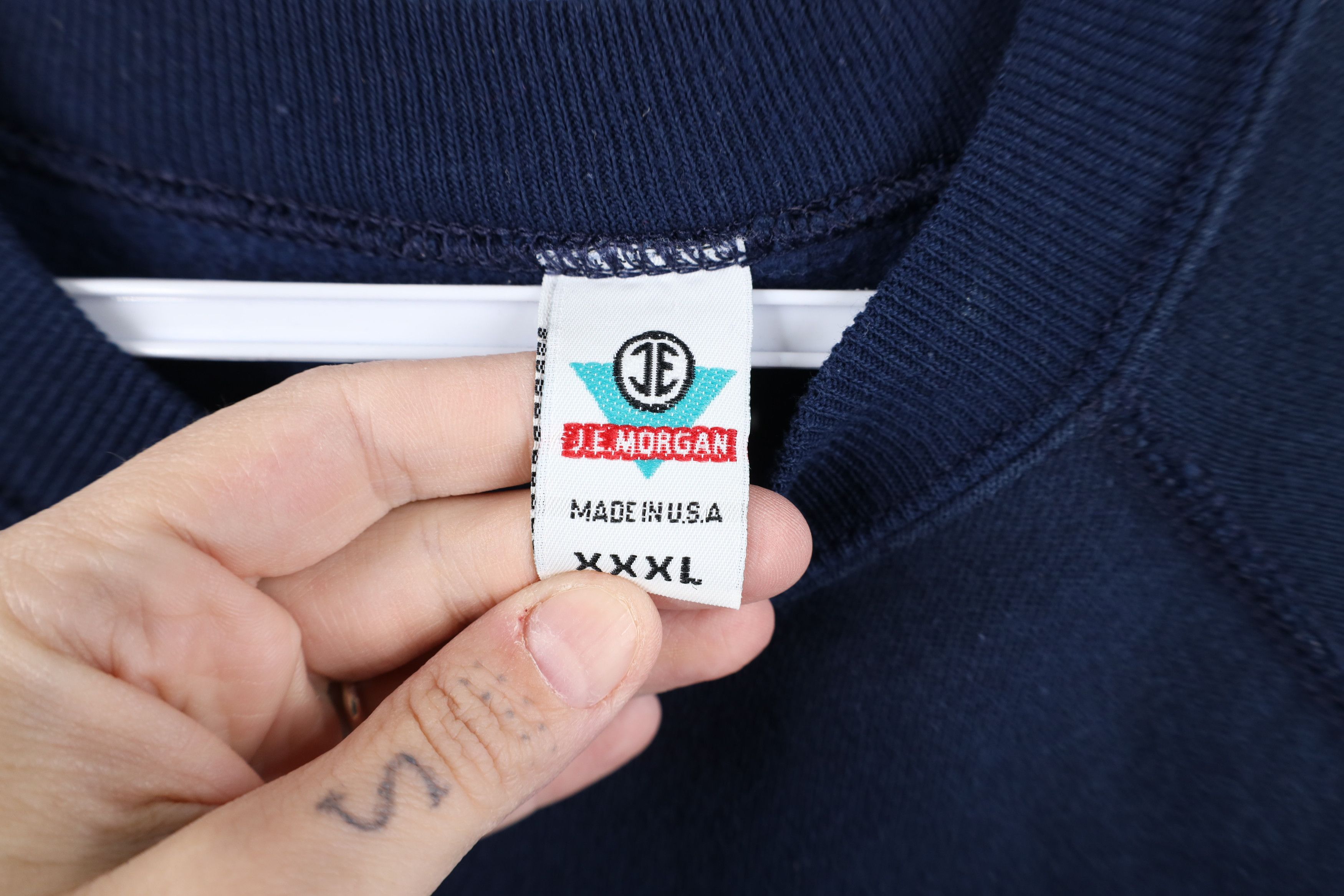 Vintage Vintage 90s Streetwear Crewneck Sweatshirt Navy Blue USA Size US XXL / EU 58 / 5 - 6 Thumbnail