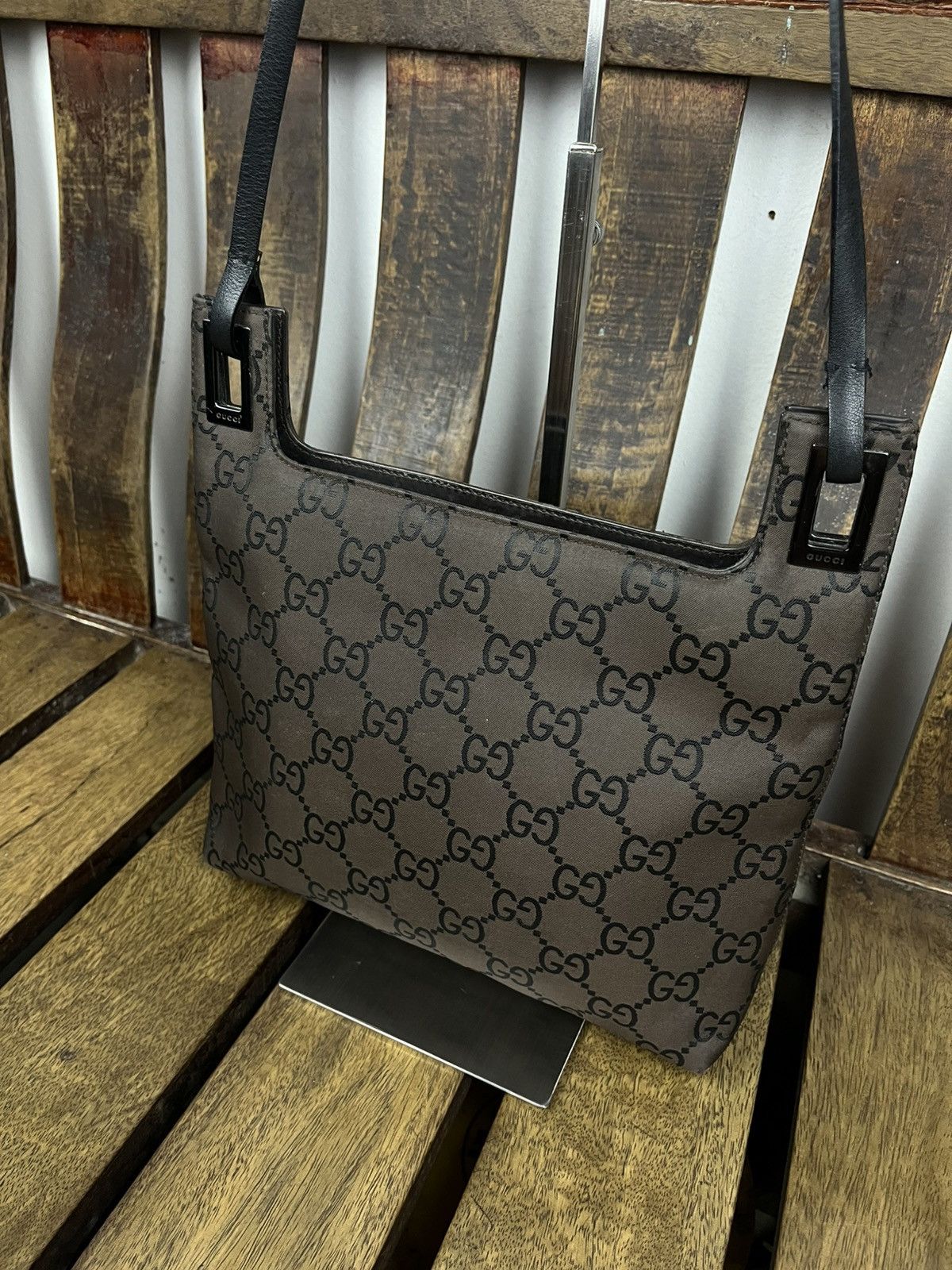 Gucci Gucci by Tom Ford 1998 Brown GG Monogram Shoulder Bag Size ONE SIZE - 2 Thumbnail