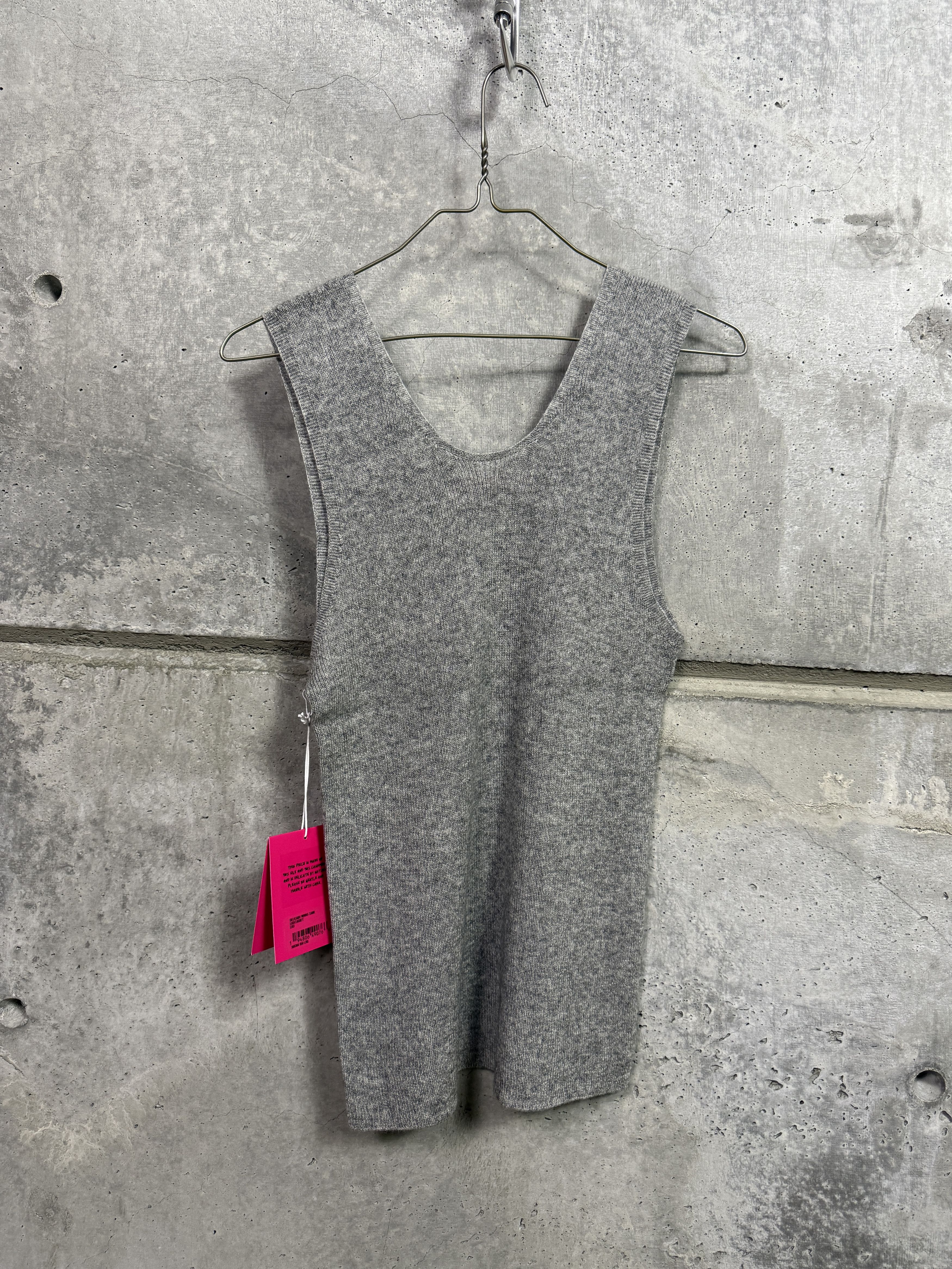The Elder Statesman $395 The Elder Statesman Delicash Light Grey Tank Top Size L / US 10 / IT 46 - 8 Thumbnail