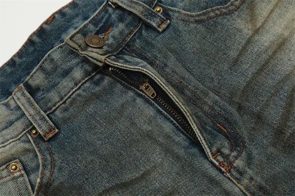 Japanese Brand Men's washed distressed loose straight-leg ripped jeans Size US 32 / EU 48 - 5 Thumbnail