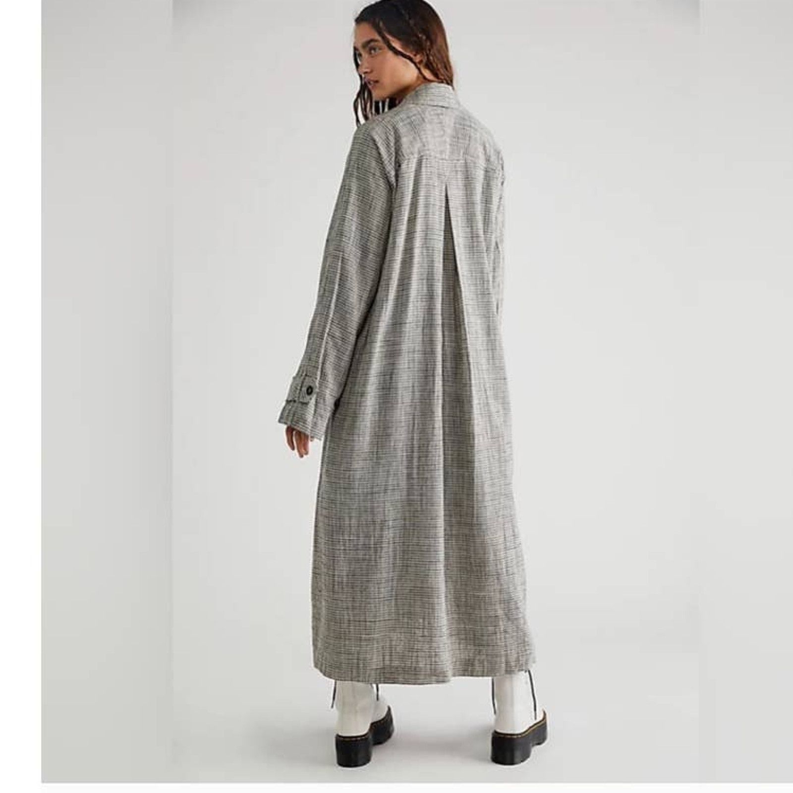 Free People New Free People WE THE FREE Liberty Duster $298 LARGE Blue Size L / US 10 / IT 46 - 3 Thumbnail