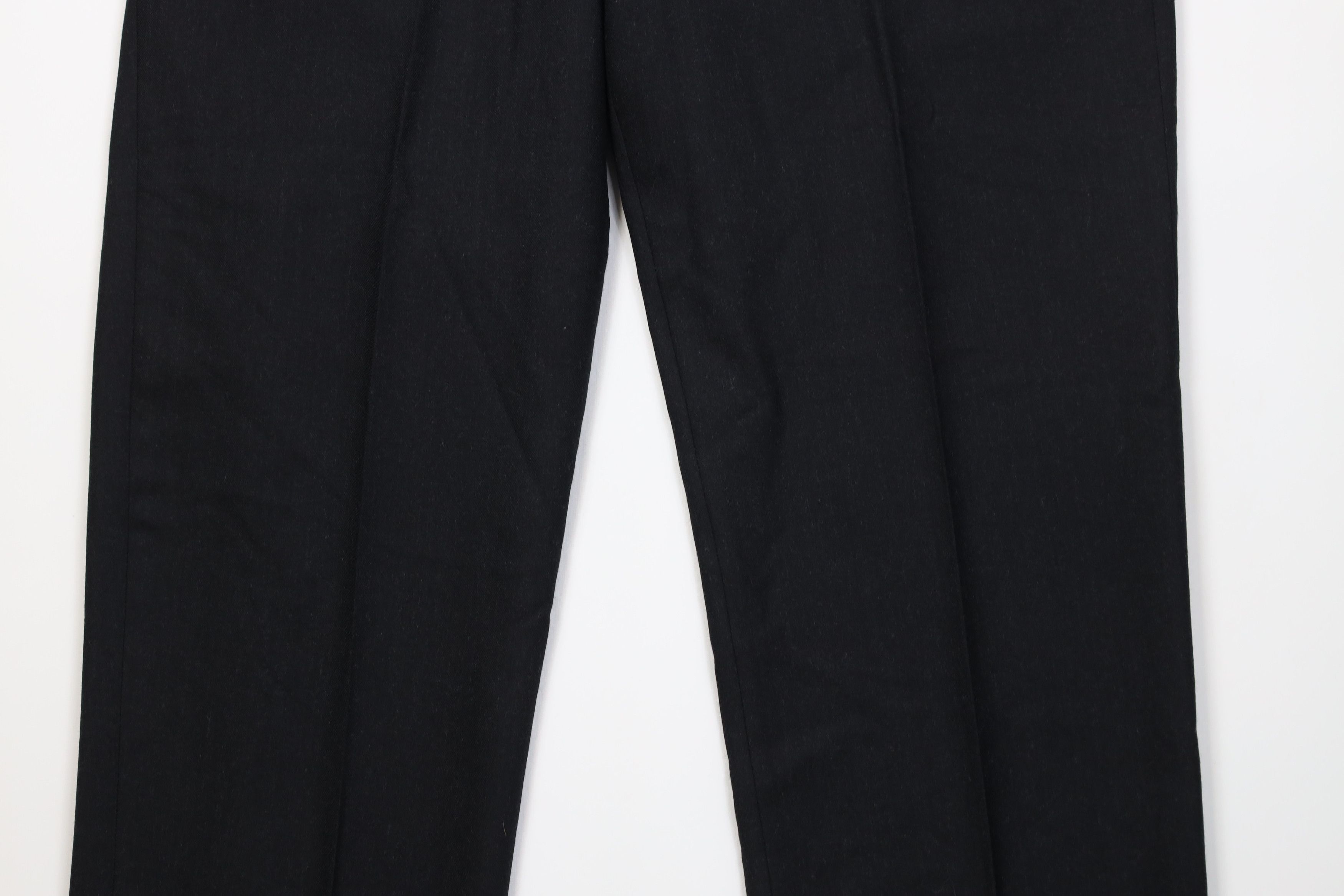 Vintage Vintage 90s Streetwear Wool Knit Wide Leg Chino Pants Black Size US 36 / EU 52 - 3 Thumbnail