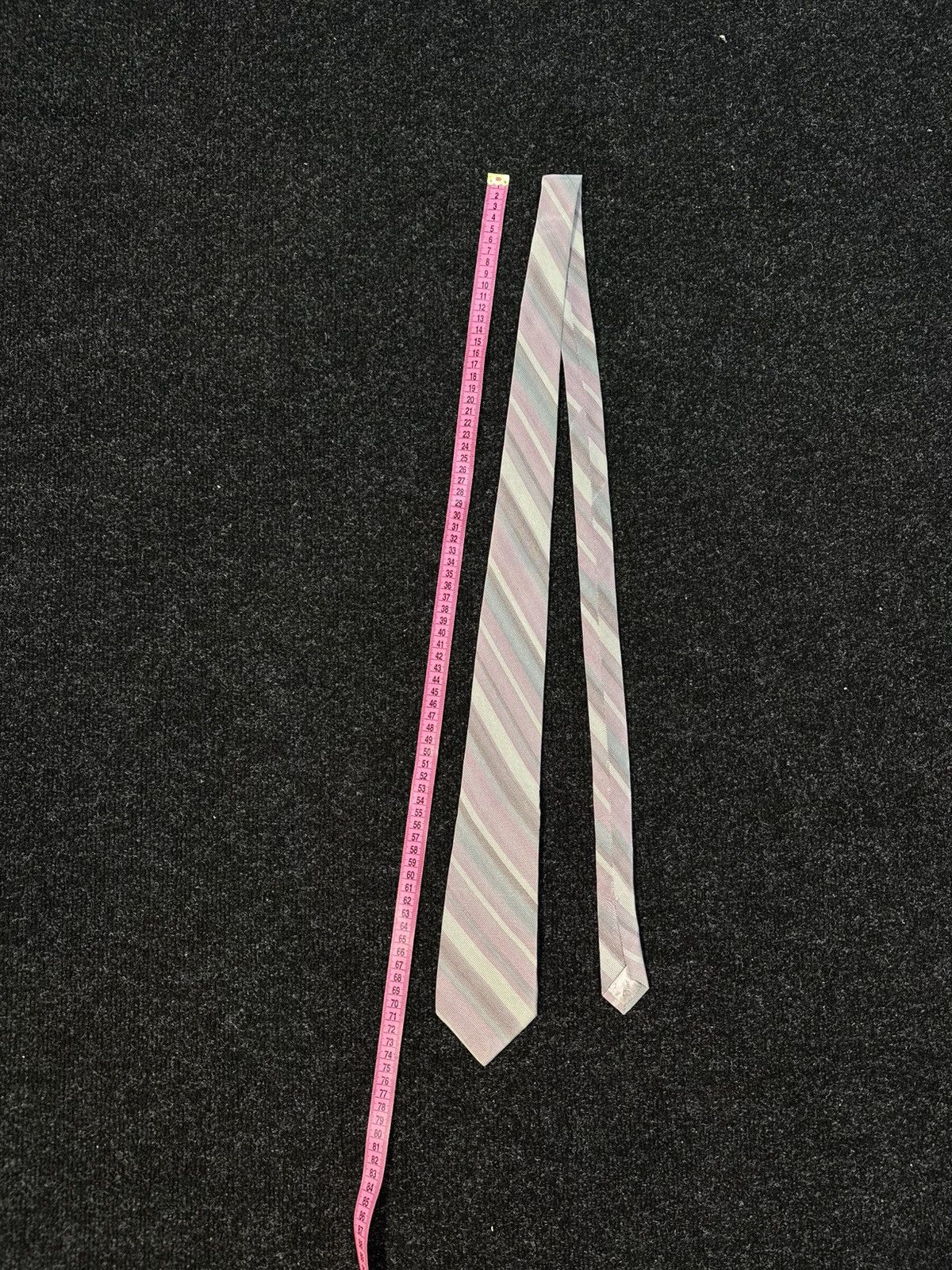 Christian Dior Monsieur Christian Dior Pastel Stripe Silk Tie Made in England Size ONE SIZE - 7 Thumbnail