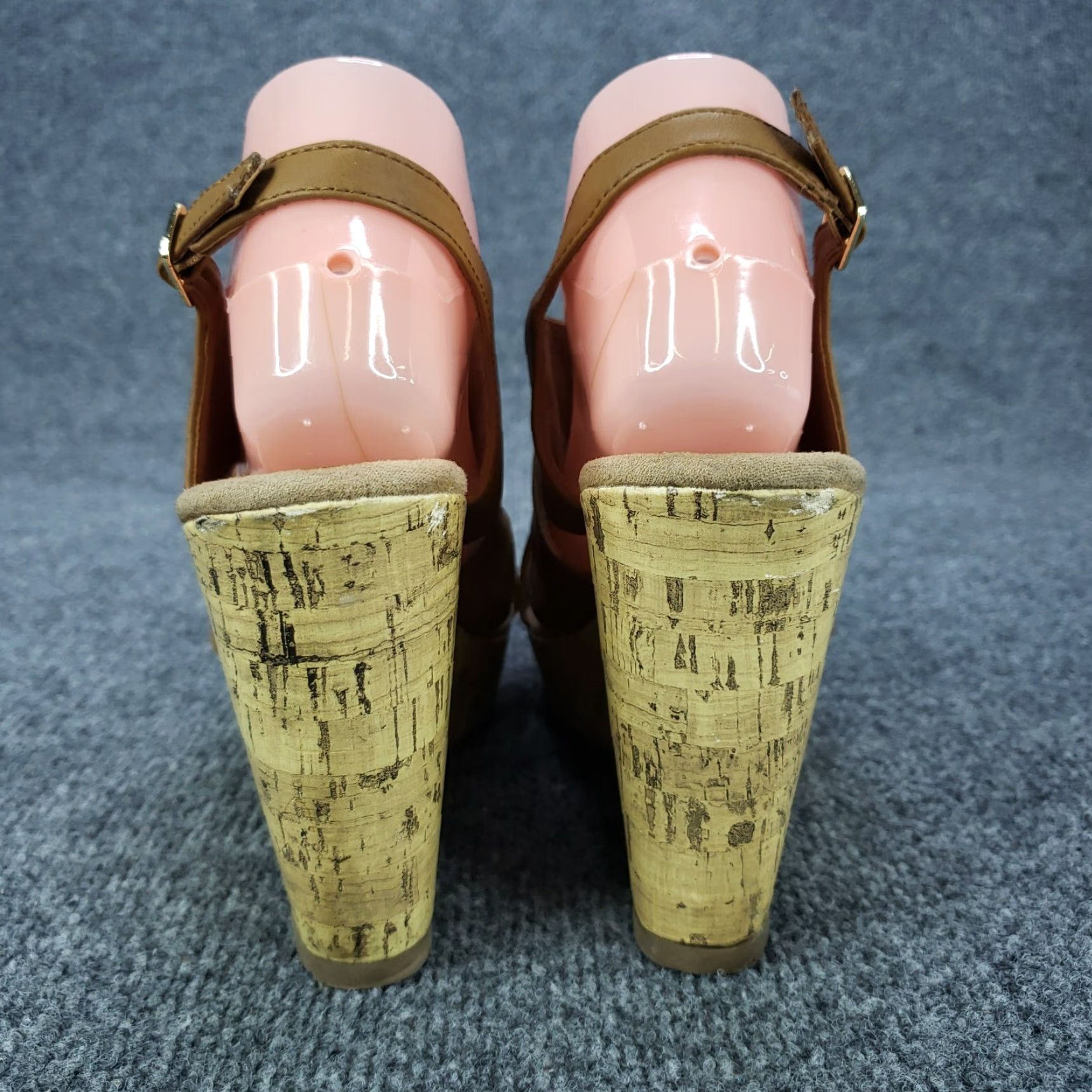 Vintage Montego Bay Club Wedge Sandals Womens 8.5 Extra Large XL Brown Espadrille Size US 7 / IT 37 - 5 Thumbnail