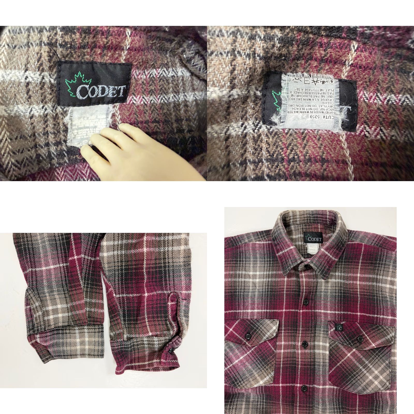 Vintage VINTAGE Codet Flannel Shirt Large Crewneck? (Note: Original structure preserved) Size US L / EU 52-54 / 3 - 9 Thumbnail
