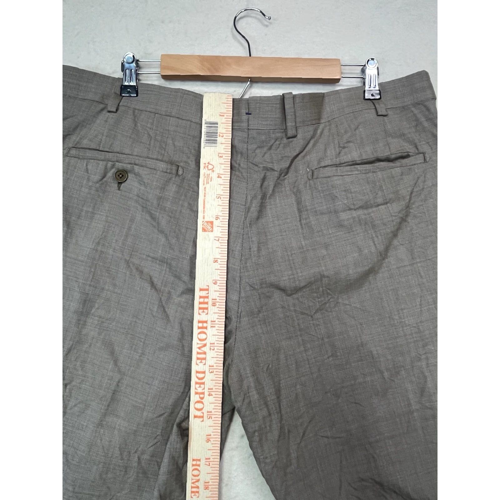 Vintage Aristo Eighteen Pants Dress Pants Mens 38 Tan Wool Striped Straight 28in Size US 38 / EU 54 - 4 Thumbnail