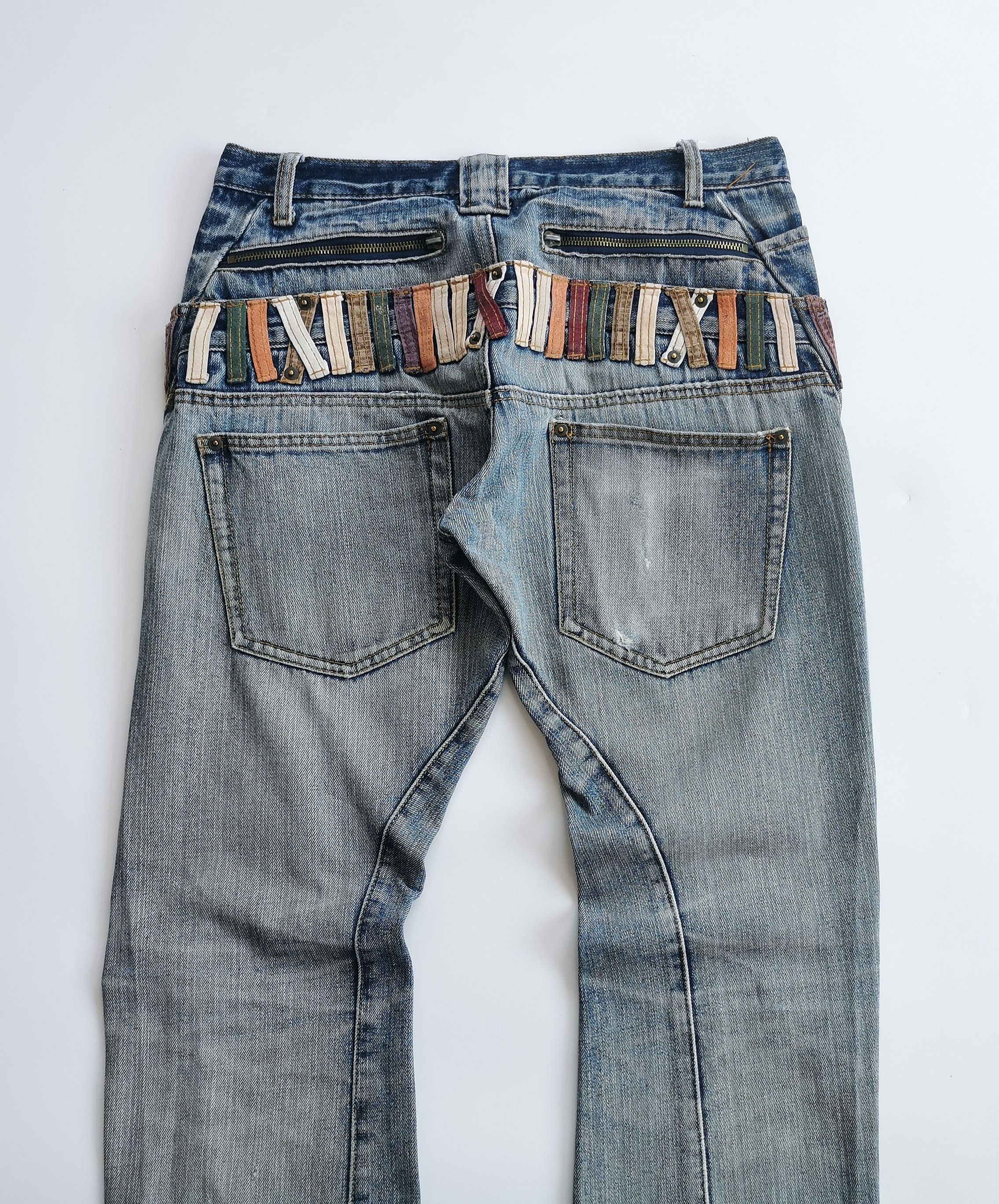 14th Addiction Breath Mint Double Waist Twist Distressed Denim Size US 31 - 4 Thumbnail