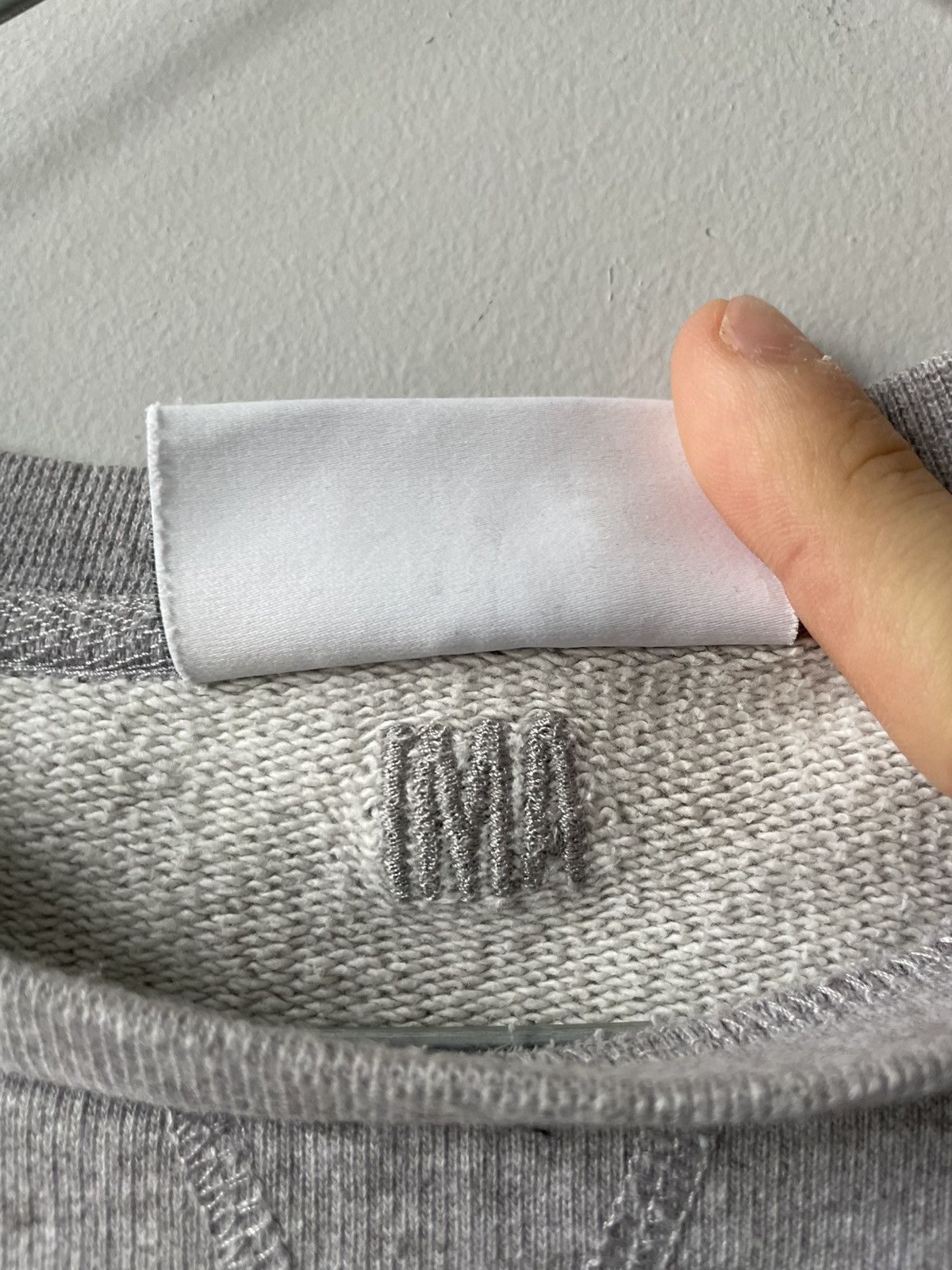 AMI AMI Alexandre Mattiussi Tricolor Bouclé Logo Sweatshirt Grey Size US L / EU 52-54 / 3 - 7 Thumbnail
